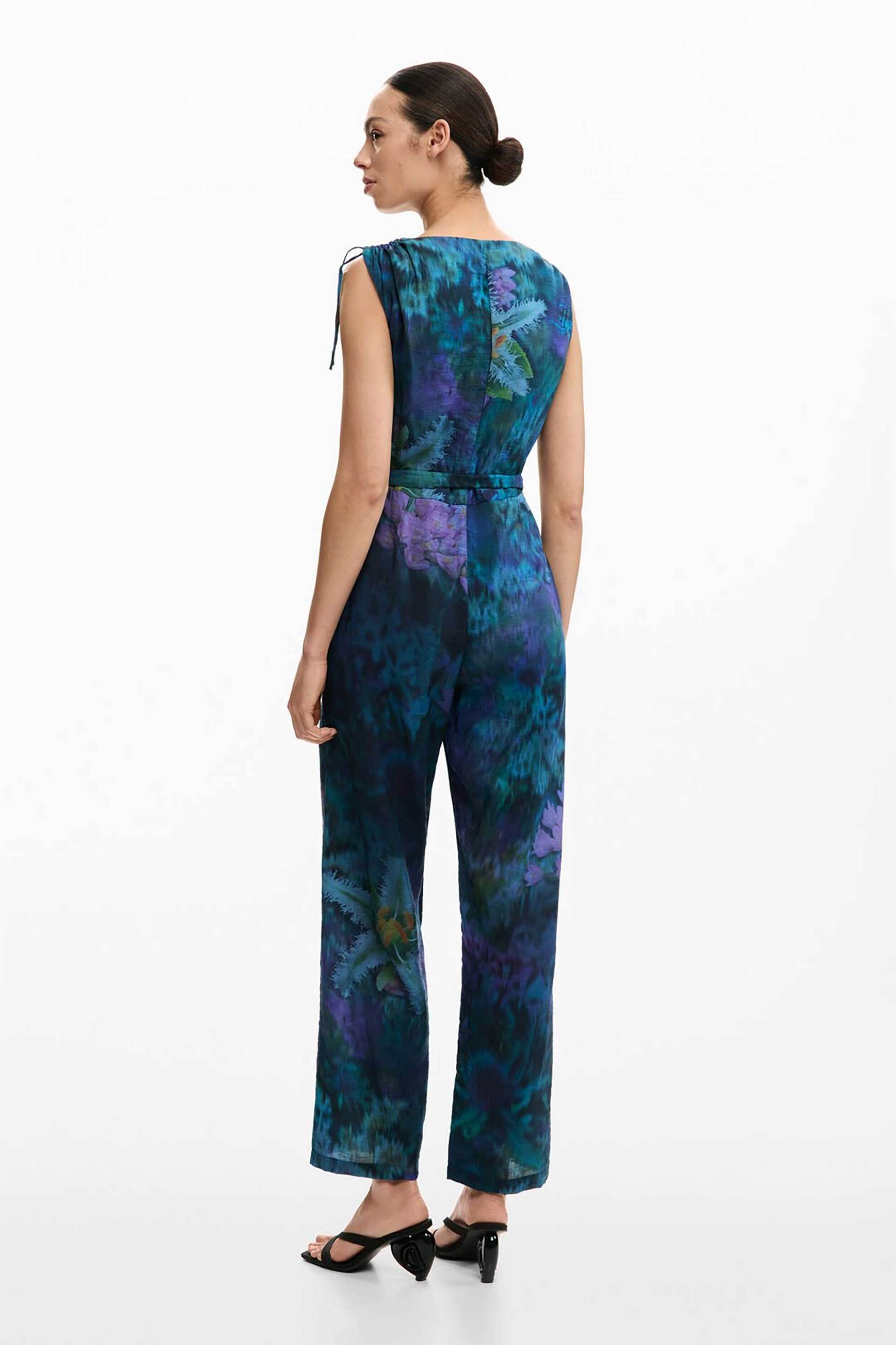 Desigual γυναικεία ολόσωμη φόρμα με floral print "Floresazul" - 26SWPW40 Μπλε φωτογραφία