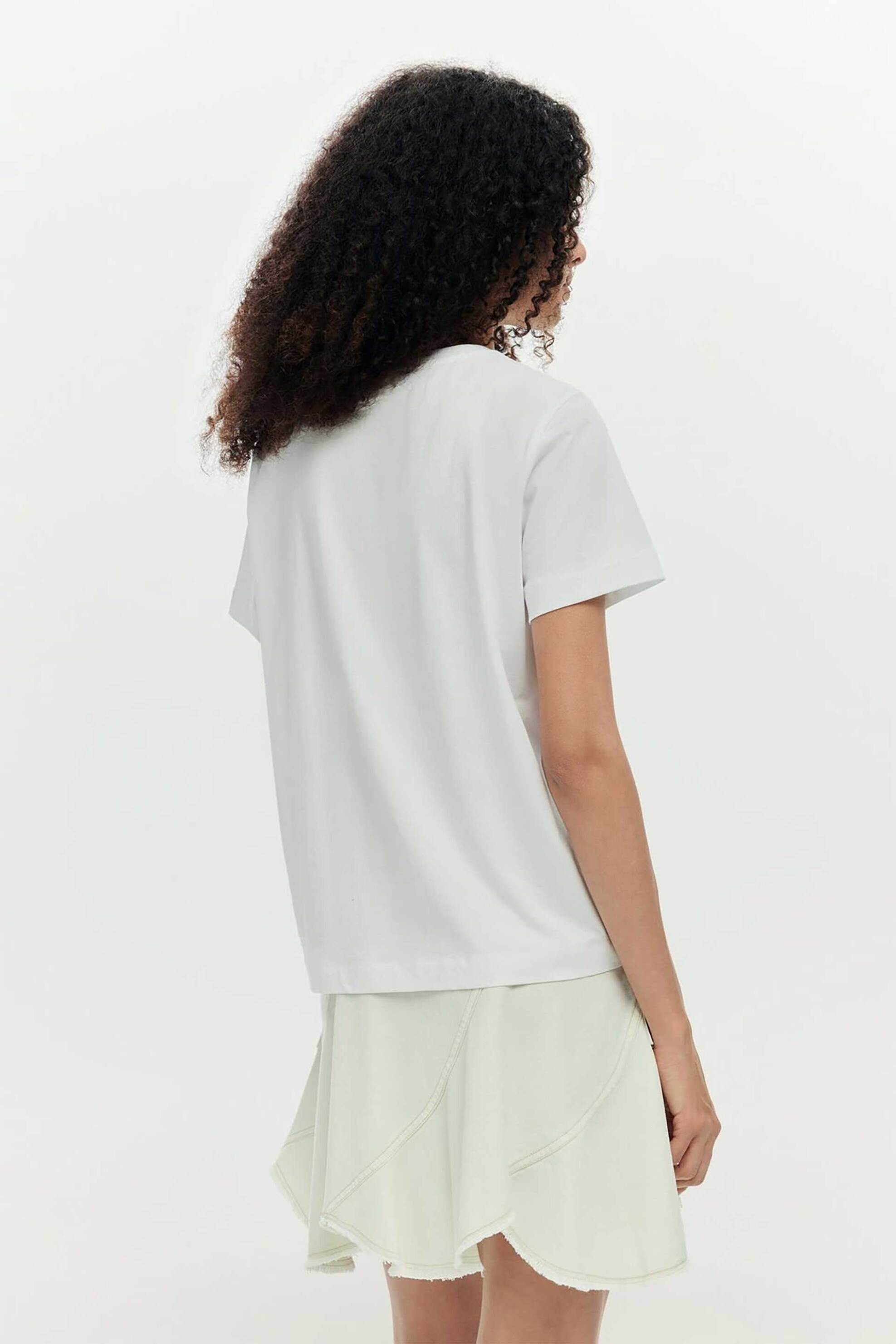 Desigual γυναικείο T-shirt με print Regular Fit "Cor" - 26SWTK06 Λευκό φωτογραφία