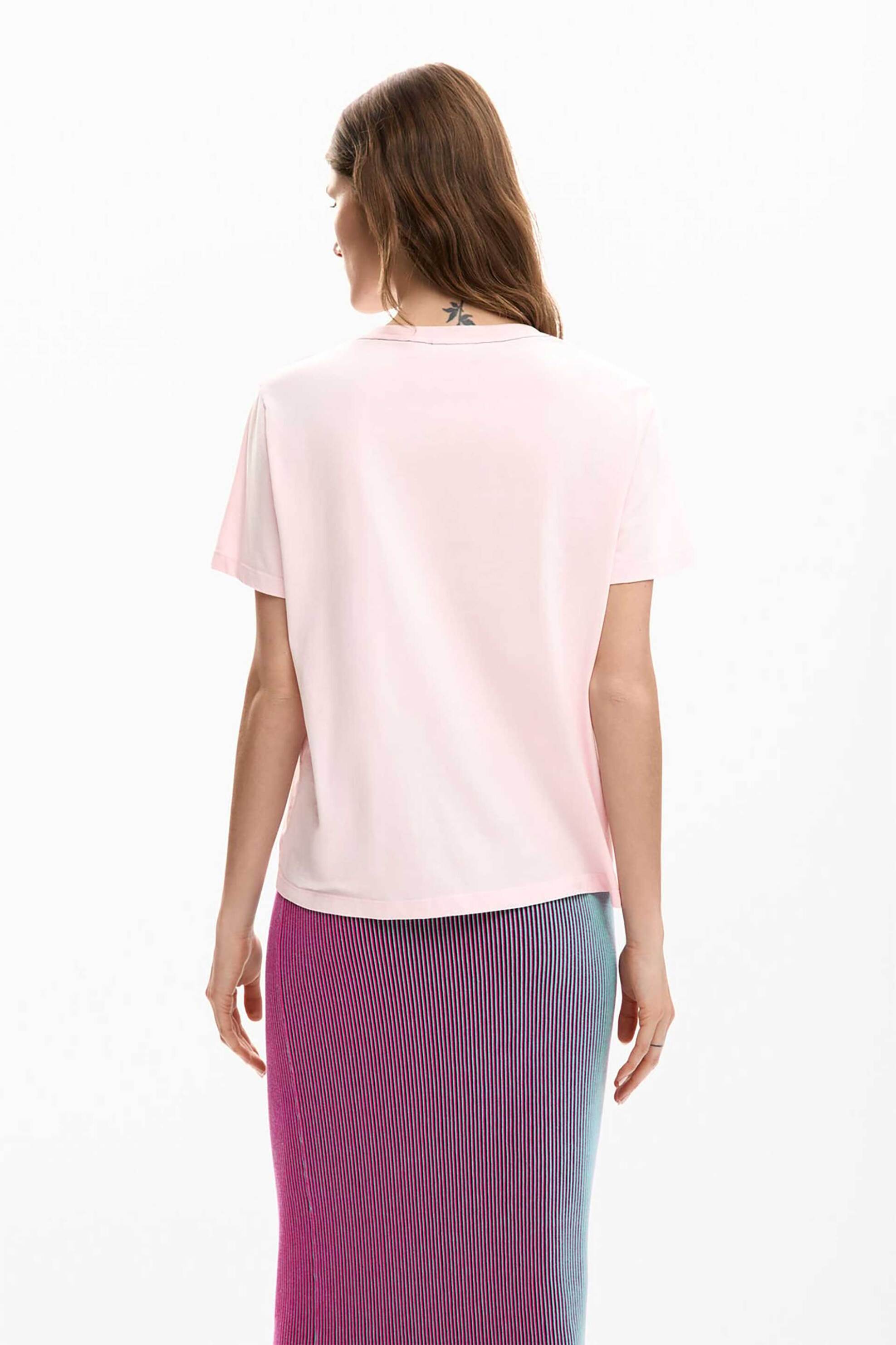 Desigual γυναικείo T-shirt και λογότυπο με στρας Regular Fit 