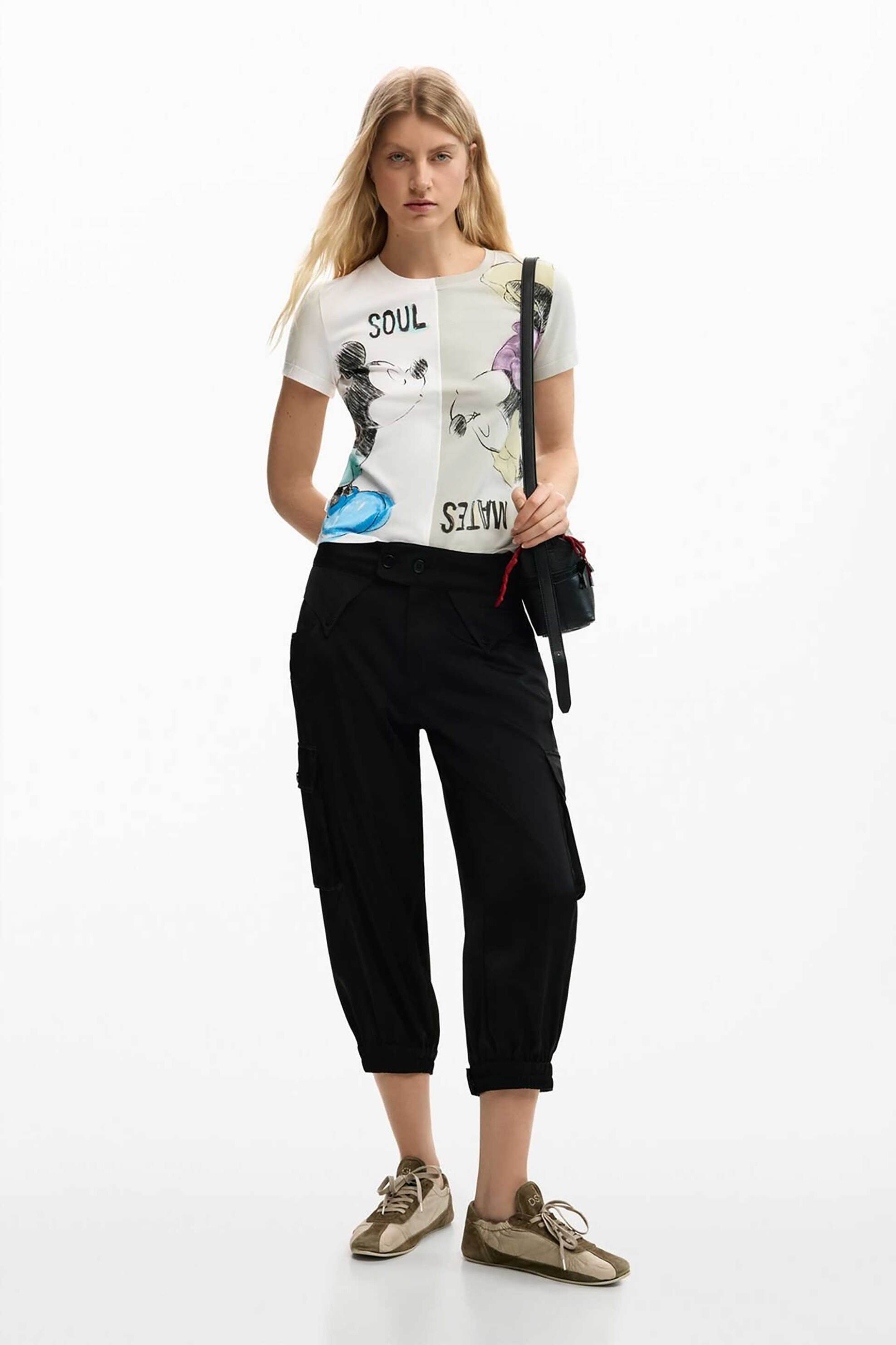 Desigual γυναικείο T-shirt με print Regular Fit 