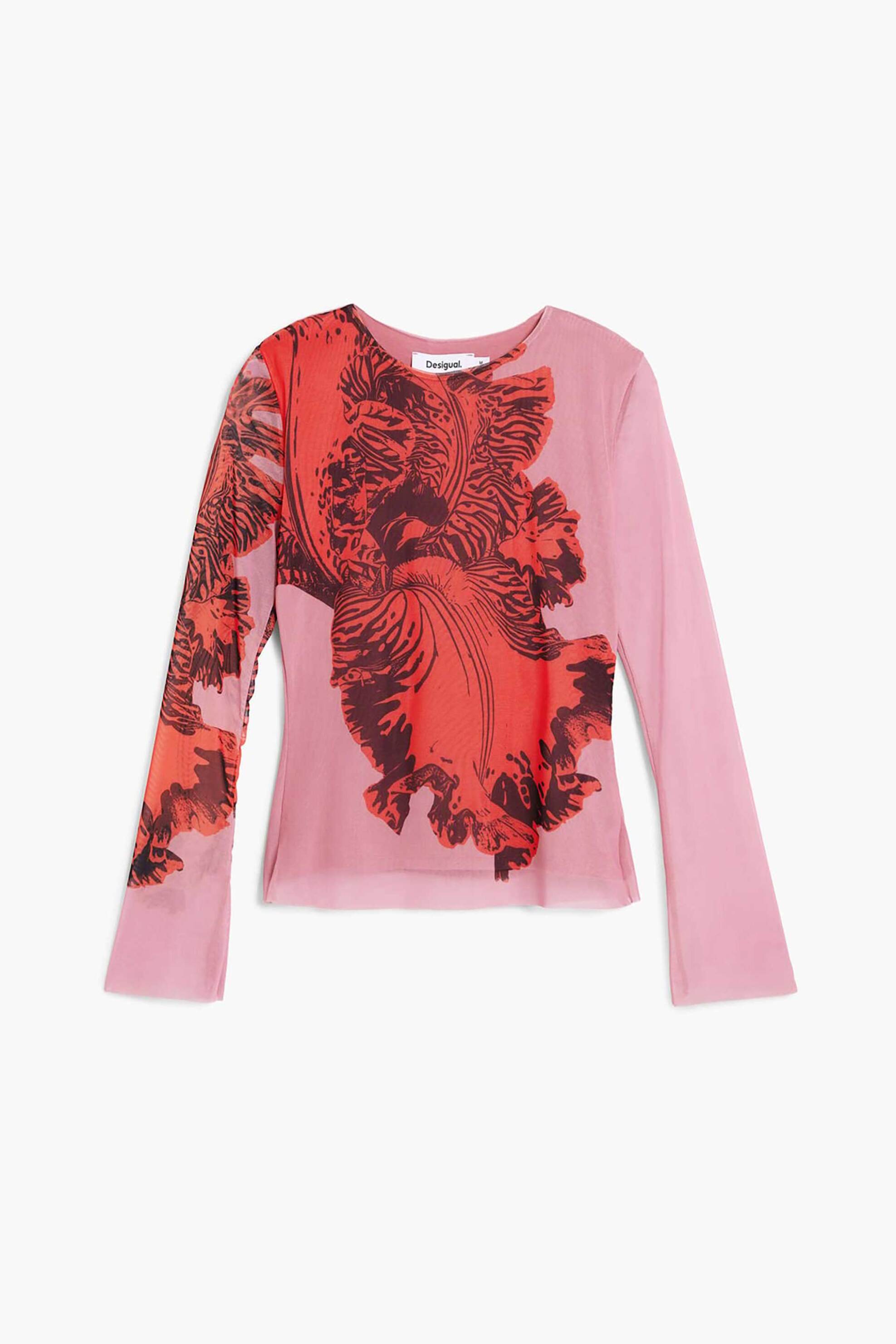 Desigual Γυναικεία Μπλούζα με All-Over Print Slim Fit Orchid By Christian Lacroix - 26Swtk50 Ροζ