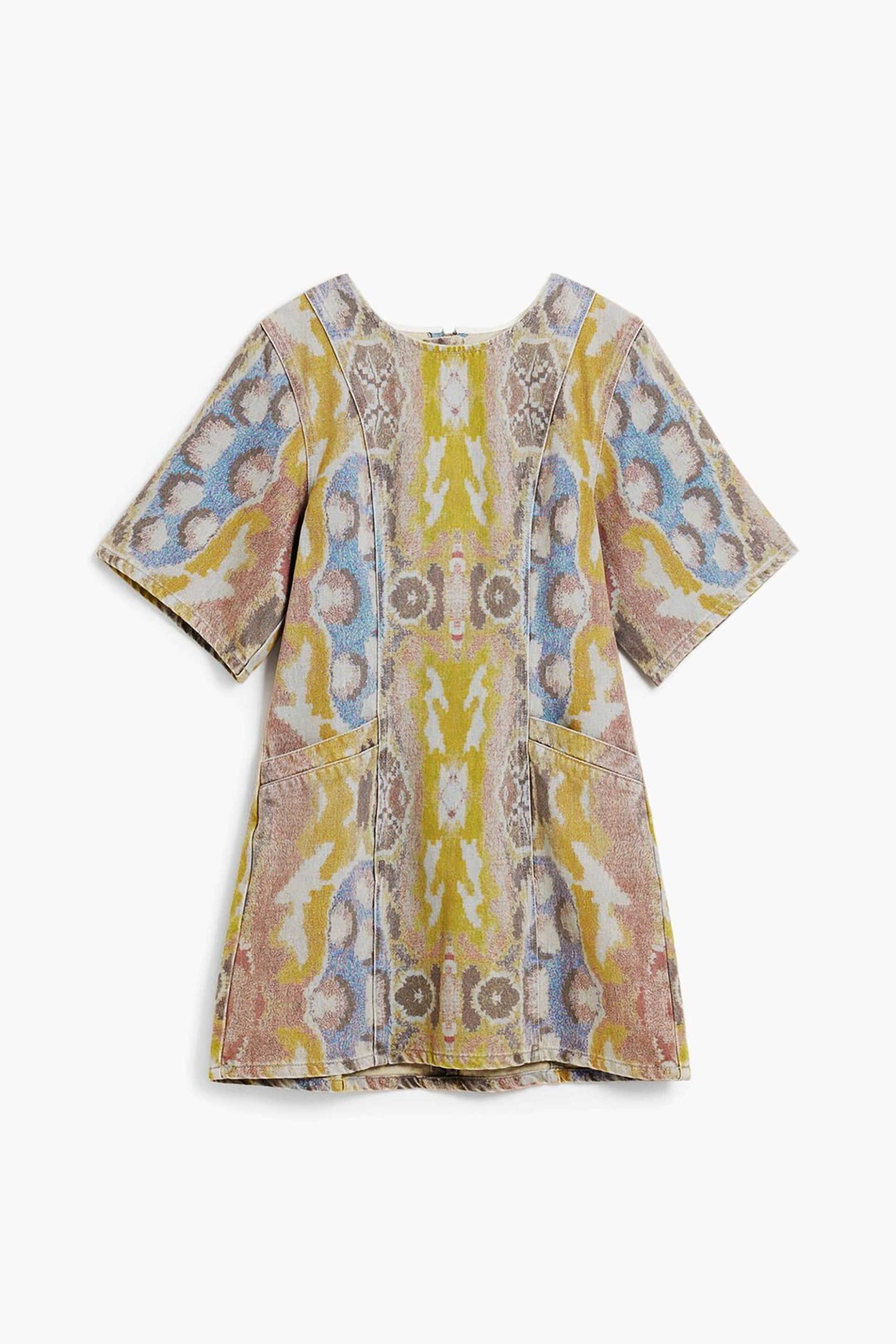 Desigual Γυναικείο Mini Φόρεμα με All-Over Print Tapiz By Christian Lacroix - 26Swvd01 Εκρού