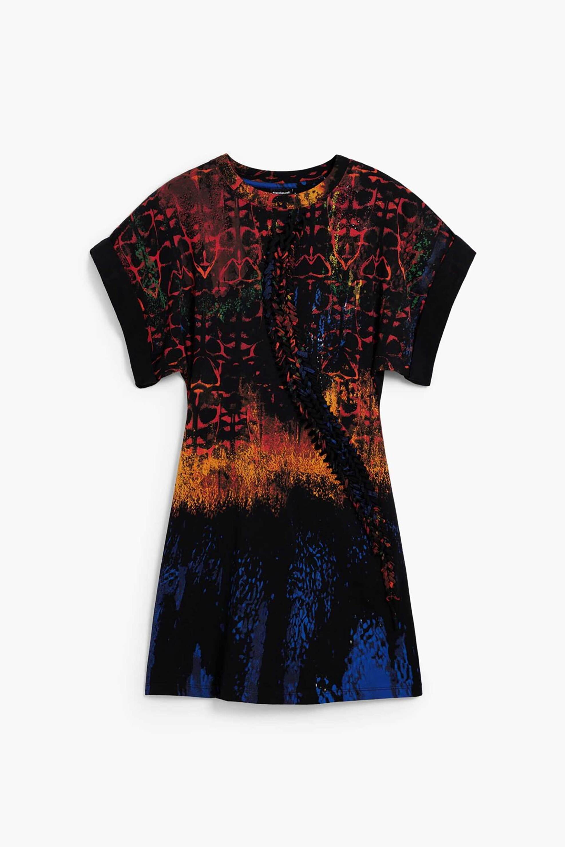 Desigual Γυναικείο Mini Φόρεμα με All-Over Bettle By Christian Lacroix - 26Swvk13 Πολύχρωμο