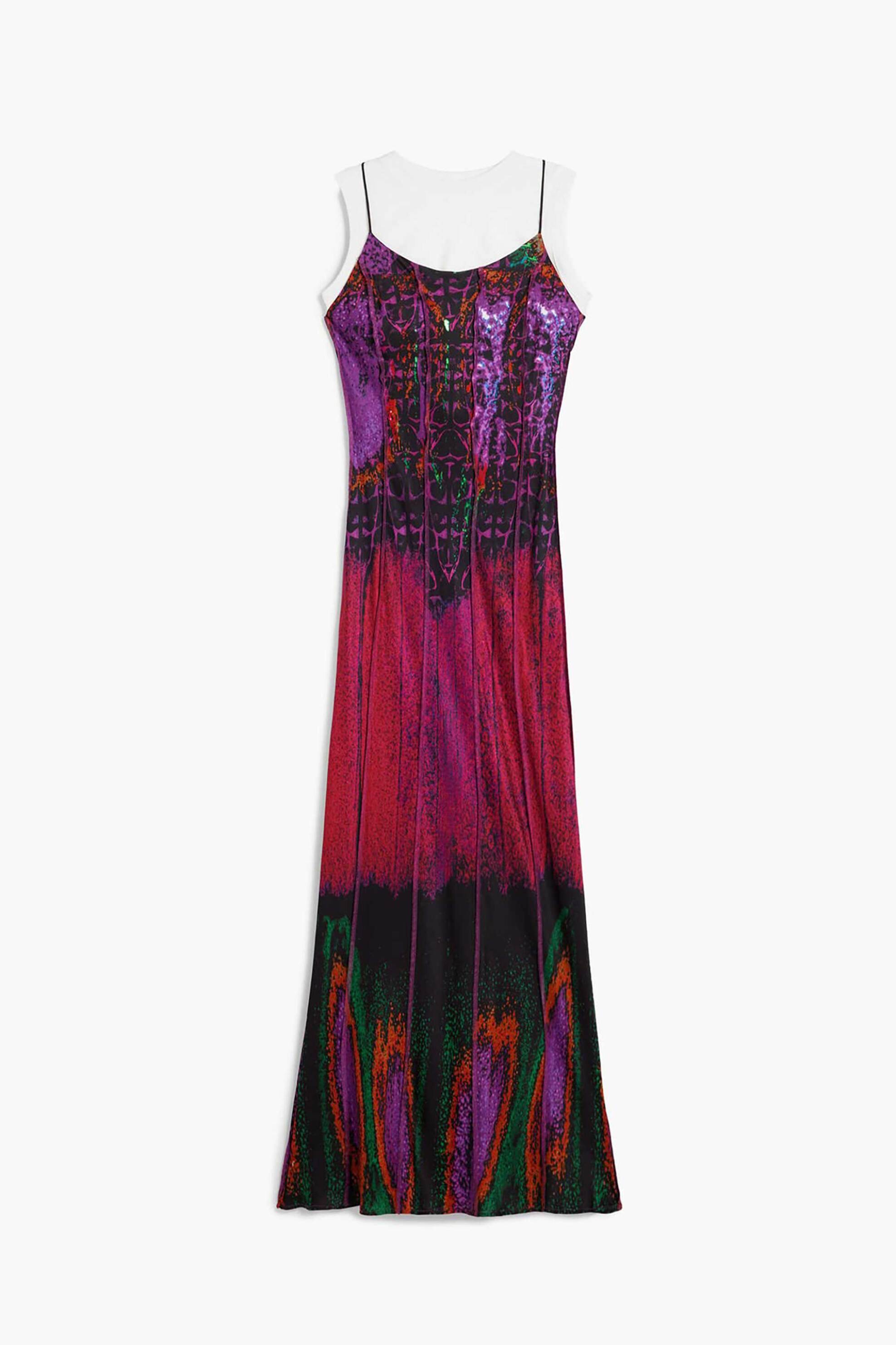 Desigual Γυναικείο Midi Αμάνικο Φόρεμα με All-Over Print Alas By Christian Lacroix - 26Swvw42 Φούξια