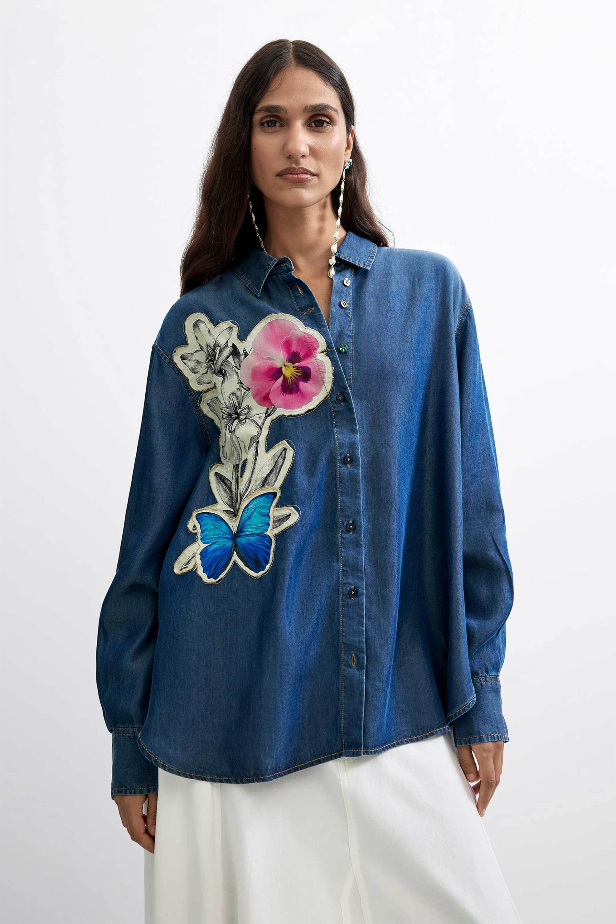 Desigual γυναικείο denim πουκάμισο 