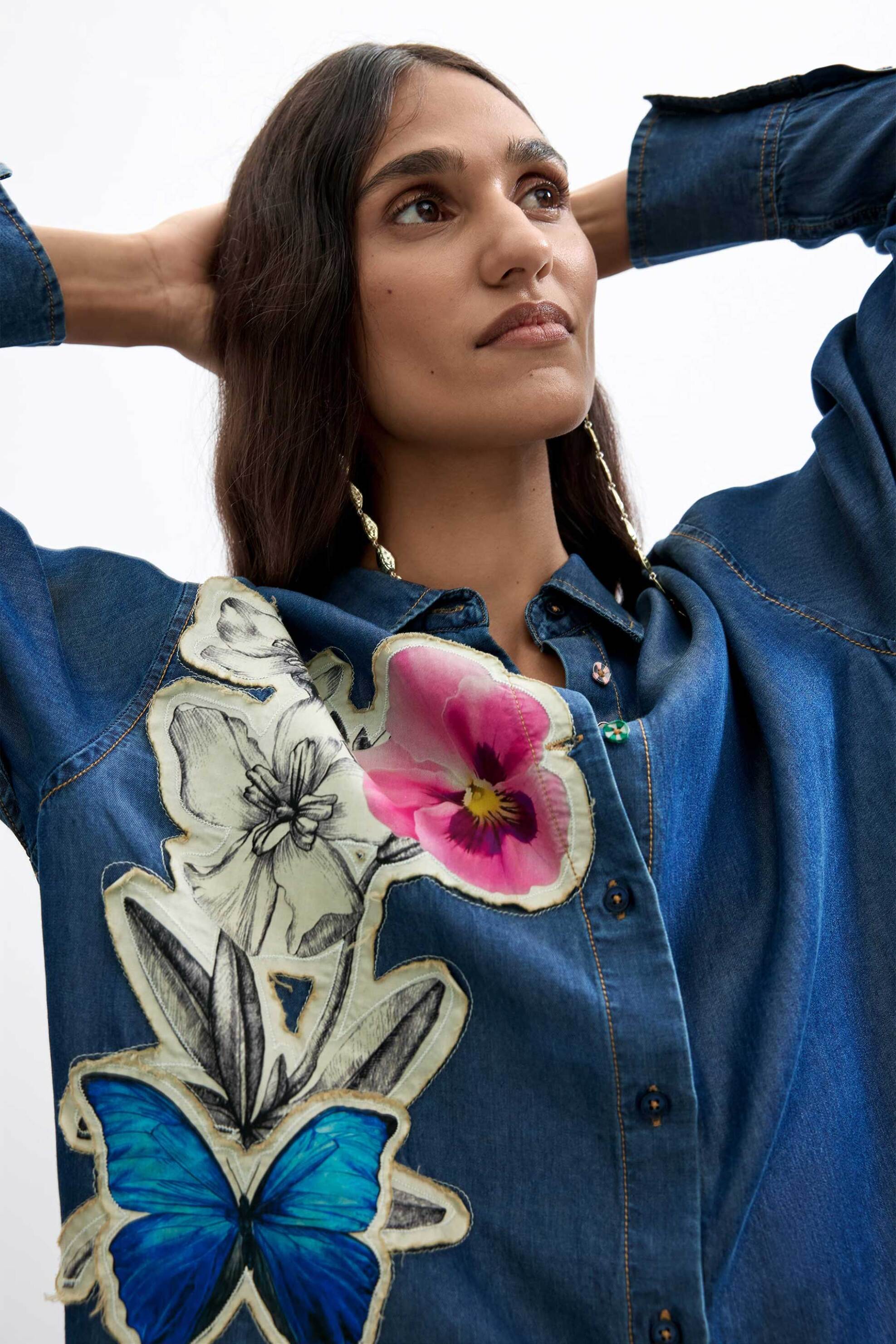 Desigual γυναικείο denim πουκάμισο 