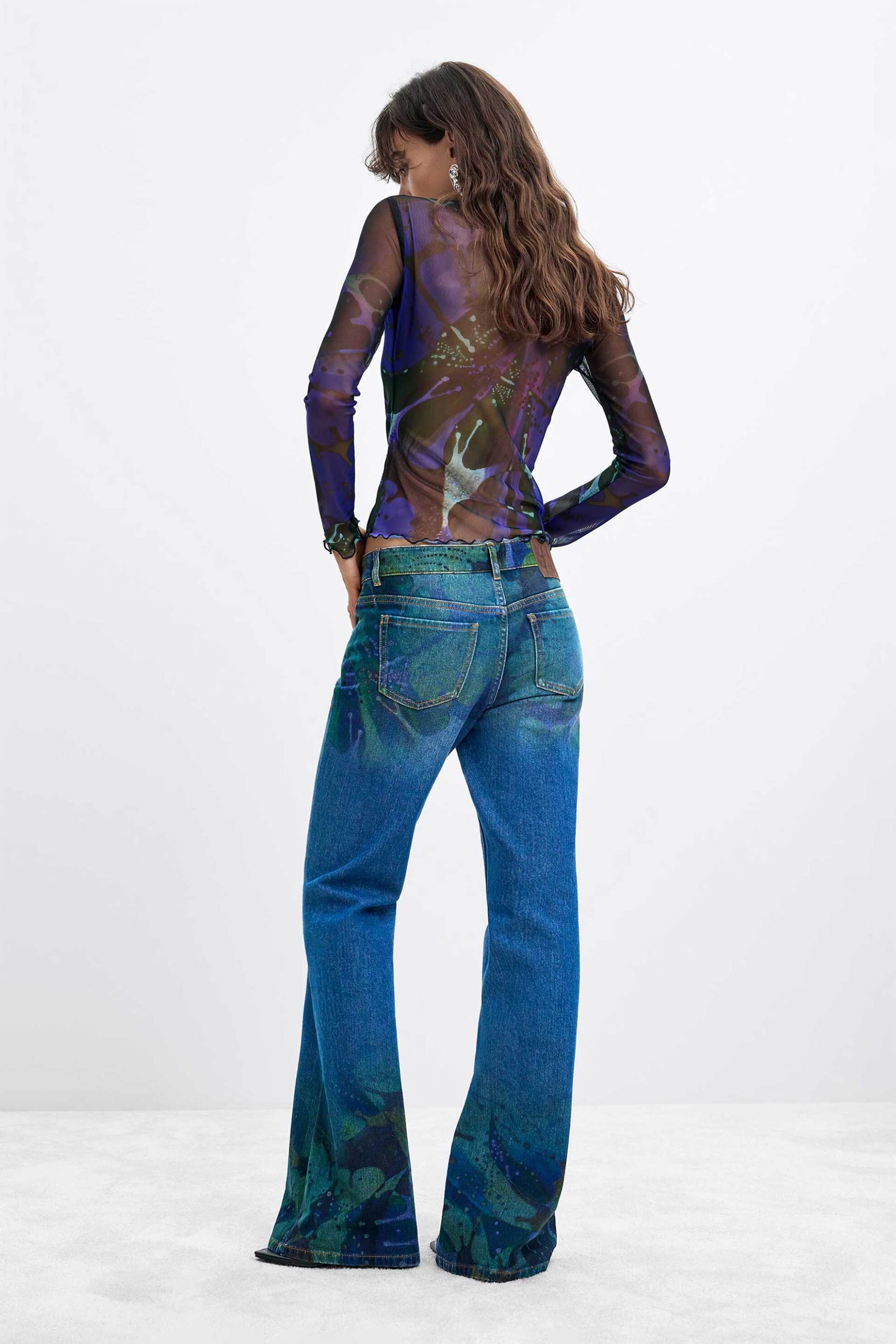 DESIGUAL Desigual γυναικείο τζιν παντελόνι "Villa" - 26WWDD01 Denim Blue - 3