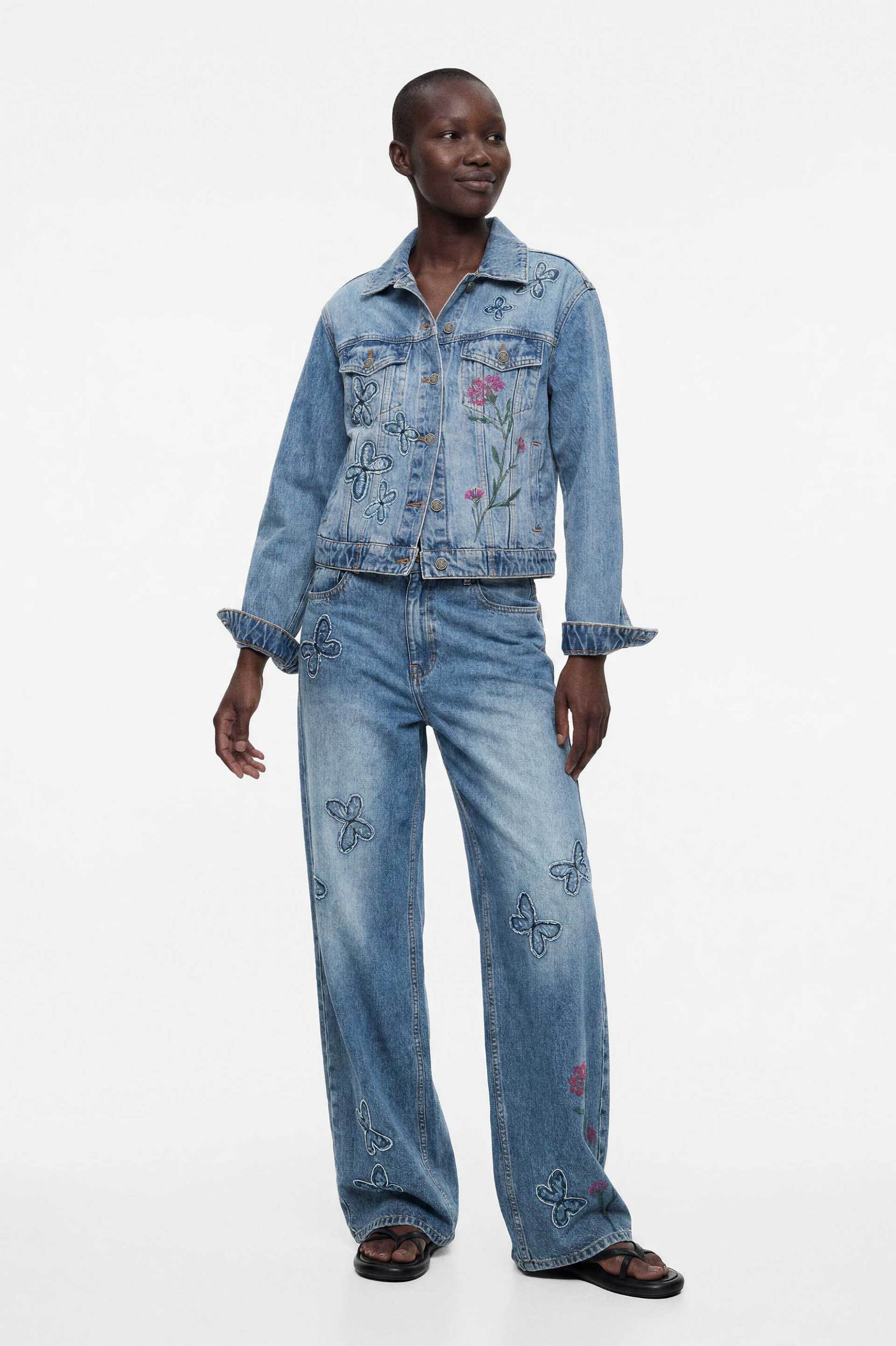 Desigual γυναικείο τζιν παντελόνι Wide Leg 