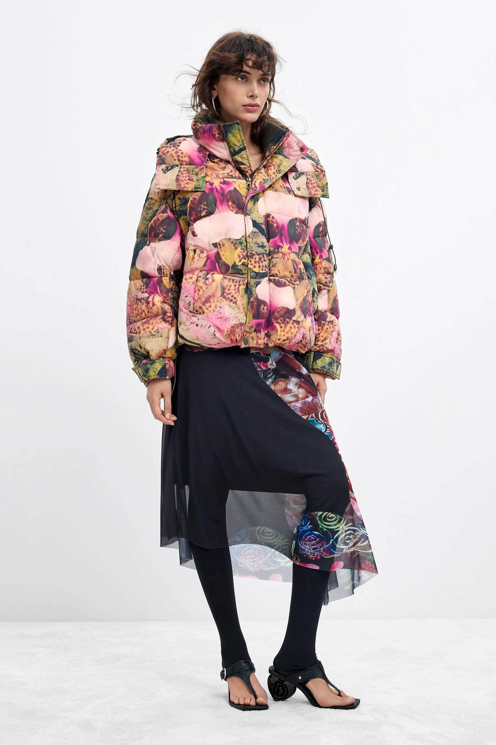 DESIGUAL Desigual γυναικείο μπουφάν καπιτονέ "Orchid Lacroix" - 26WWEW04 Λιλά - 3