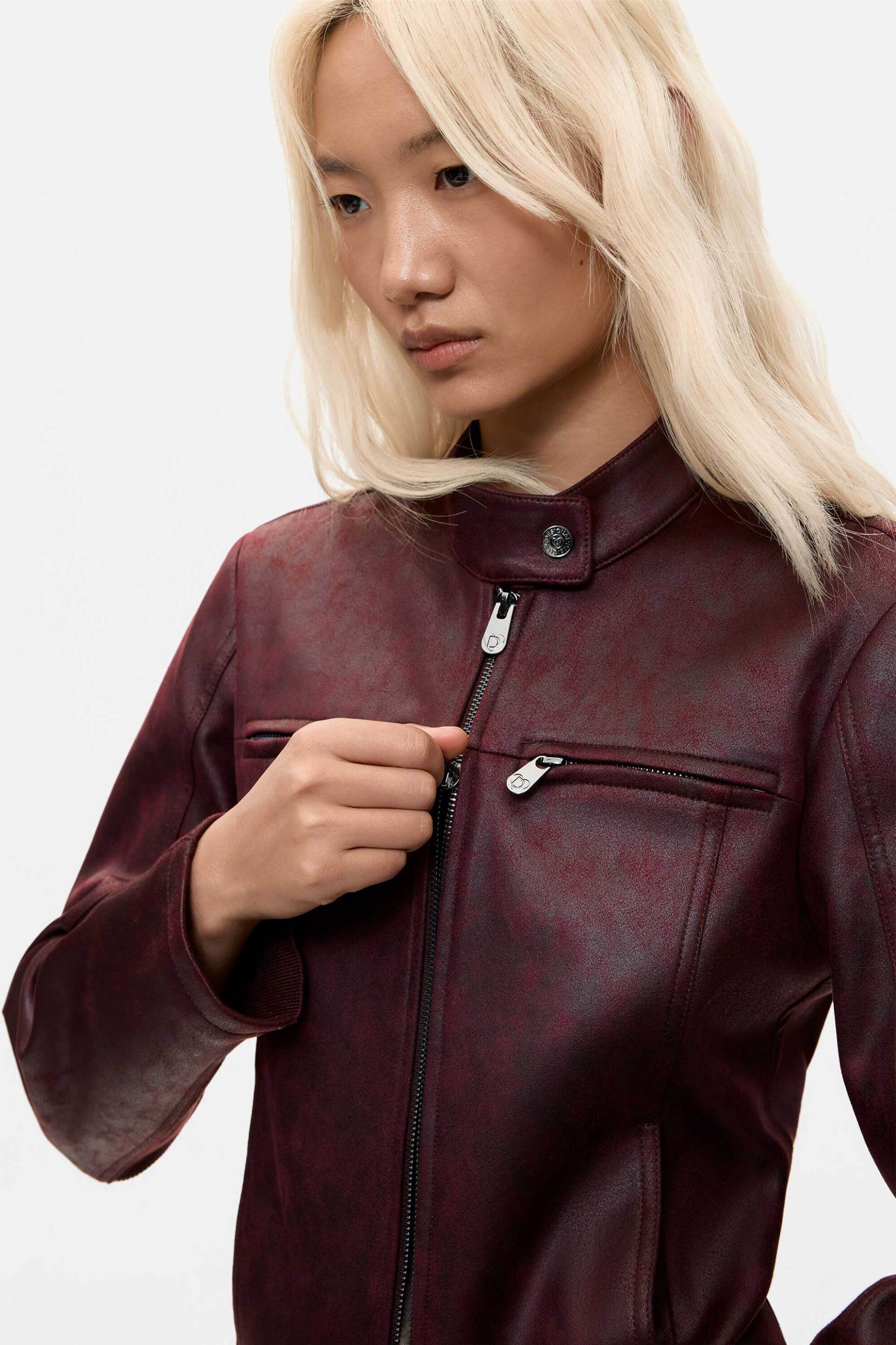 Desigual γυναικείο μπουφάν από faux δέρμα 