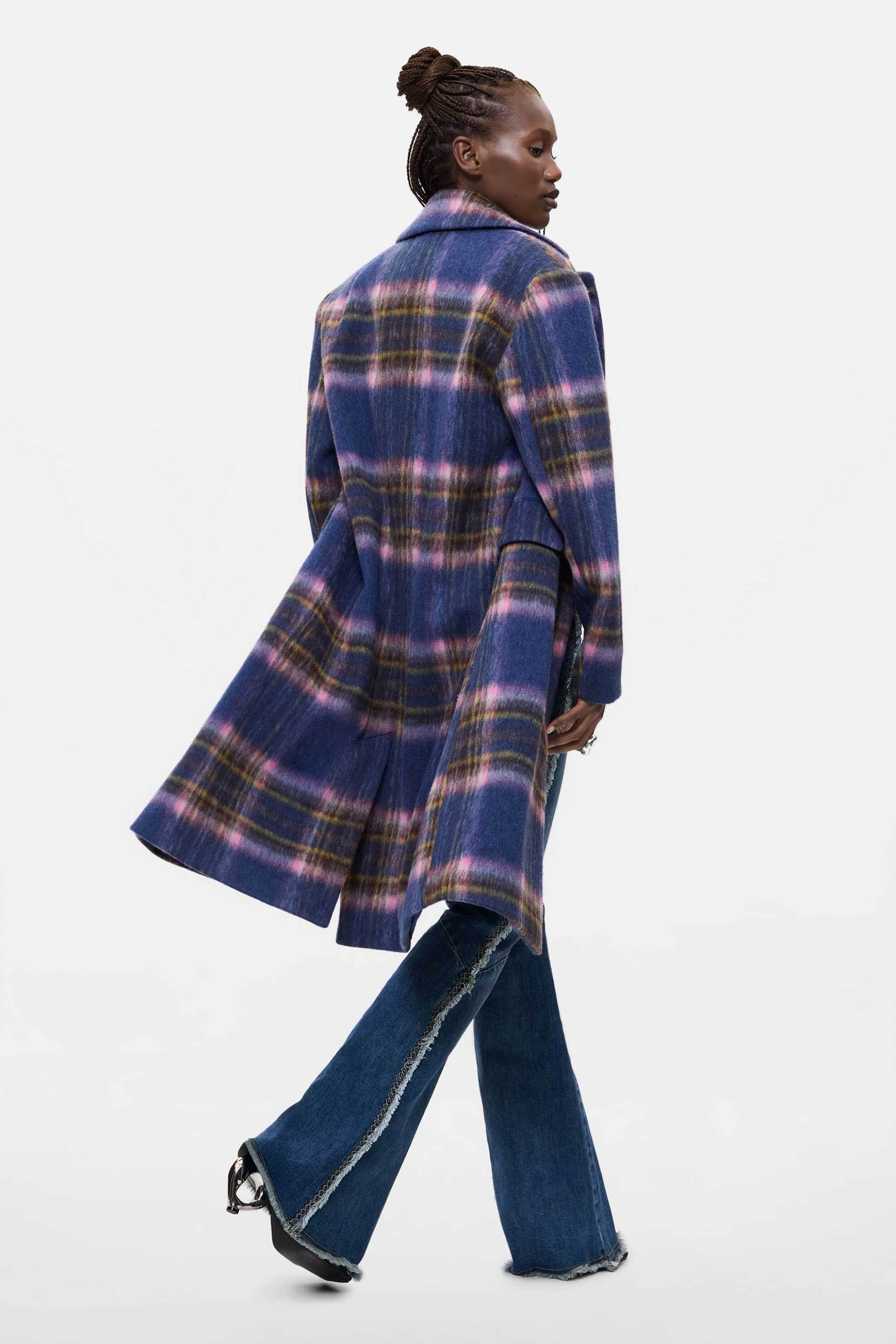 DESIGUAL Desigual γυναικείο παλτό από μαλλί "Checkered" - 26WWEW30 Πολύχρωμο - 4