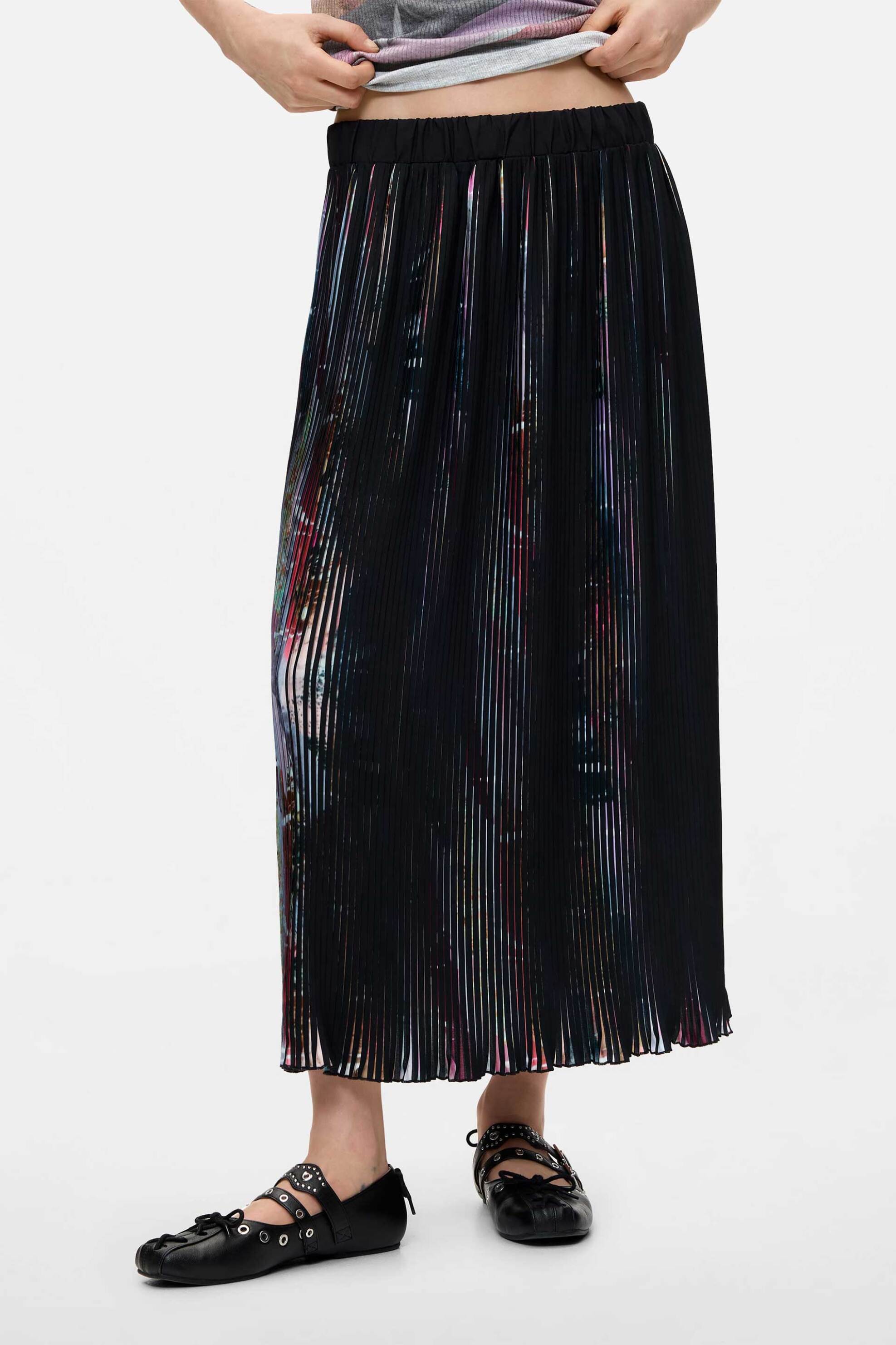 Desigual γυναικεία φούστα midi πλισέ 