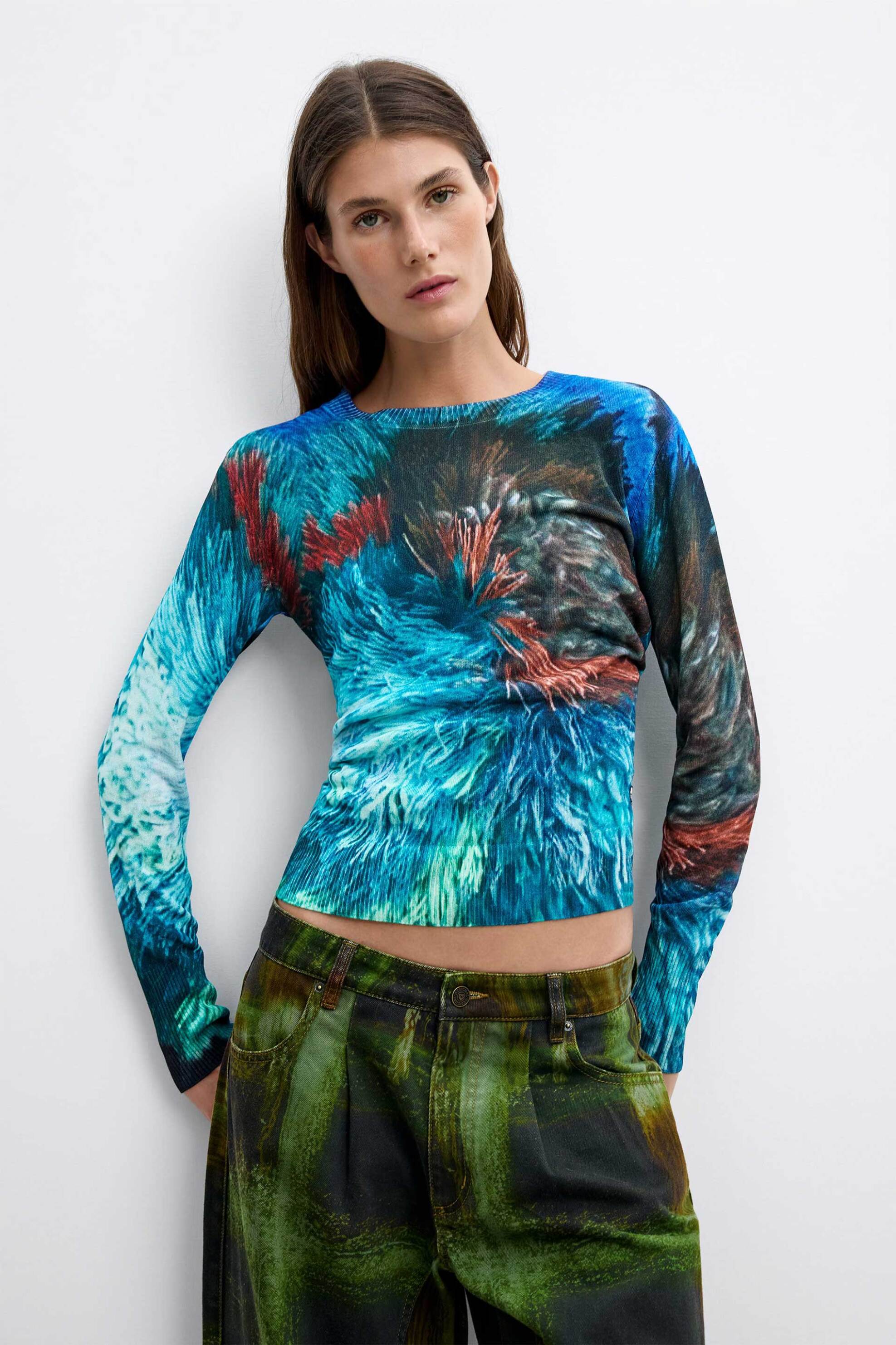 Desigual γυναικεία πλεκτή μπλούζα 