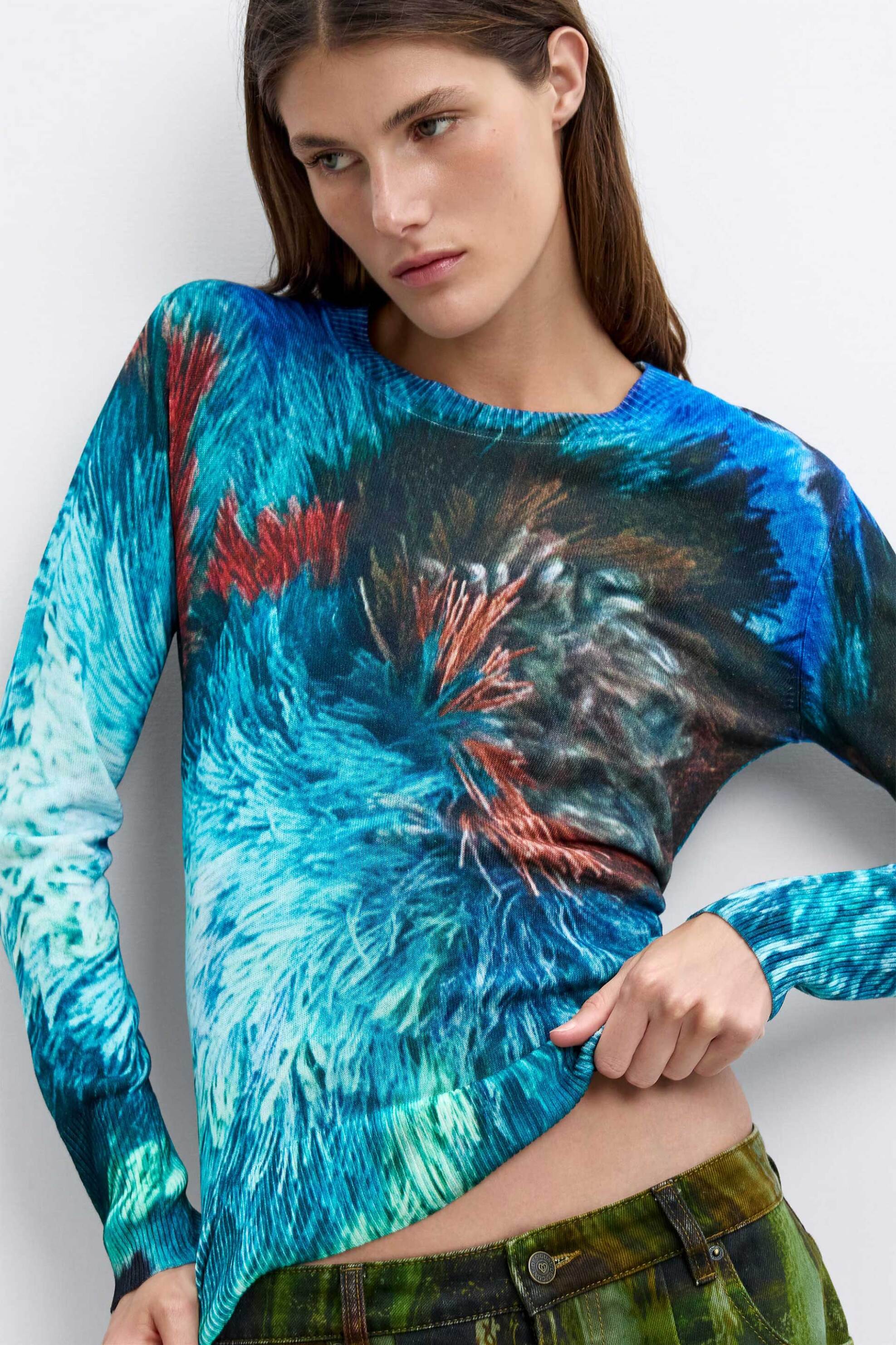 Desigual γυναικεία πλεκτή μπλούζα 