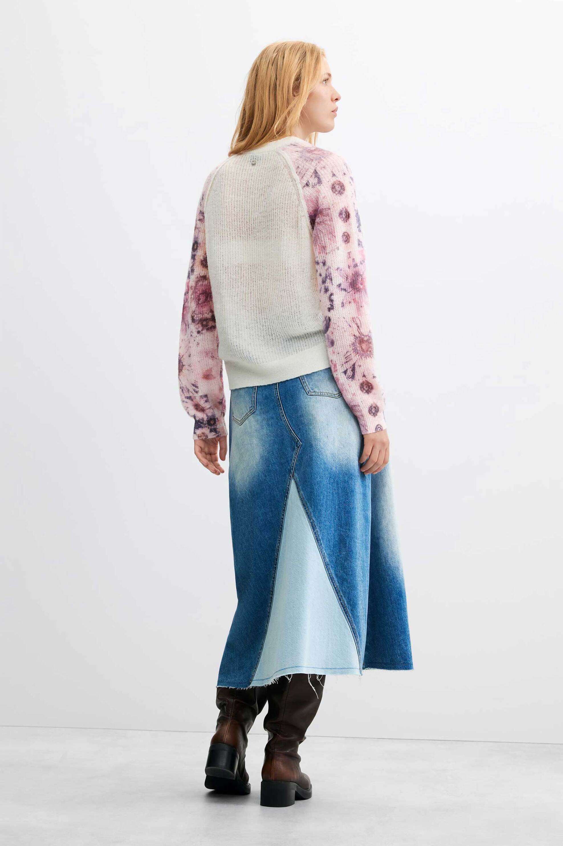 DESIGUAL Desigual γυναικεία πλεκτή μπλούζα "Fancybotanic" - 26WWJF19 Λευκό - 4