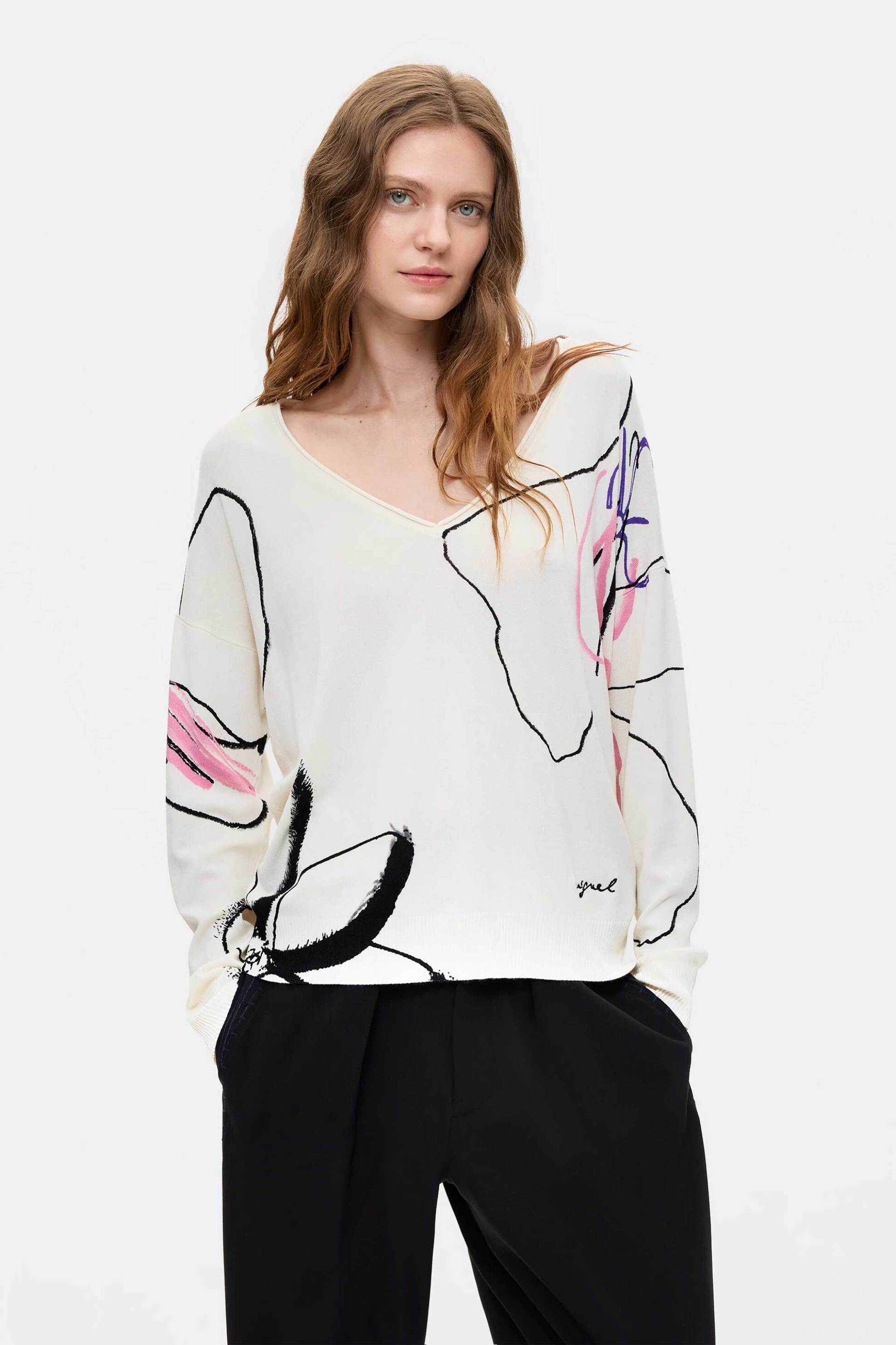 Desigual γυναικεία πλεκτή μπλούζα 