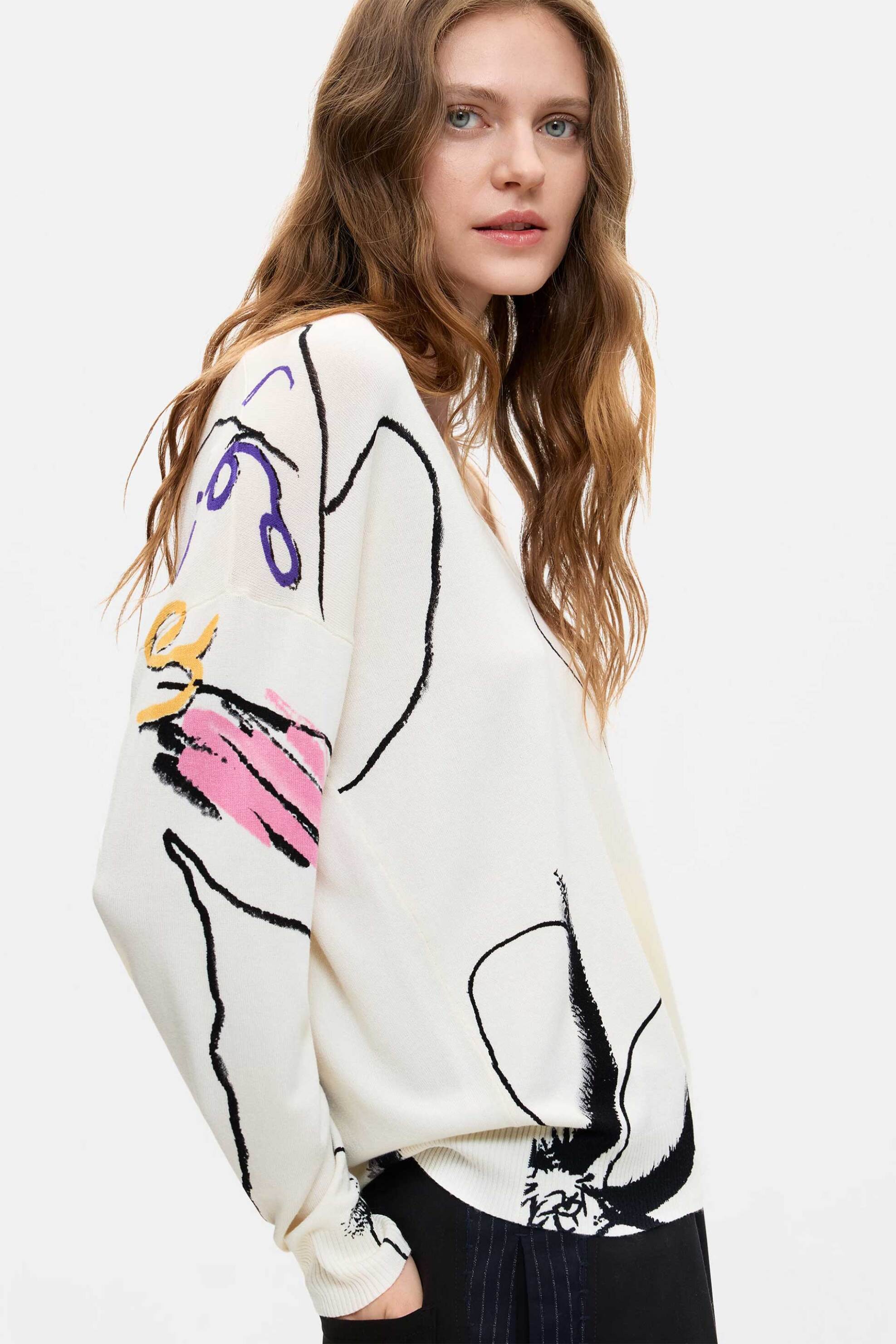 Desigual γυναικεία πλεκτή μπλούζα 