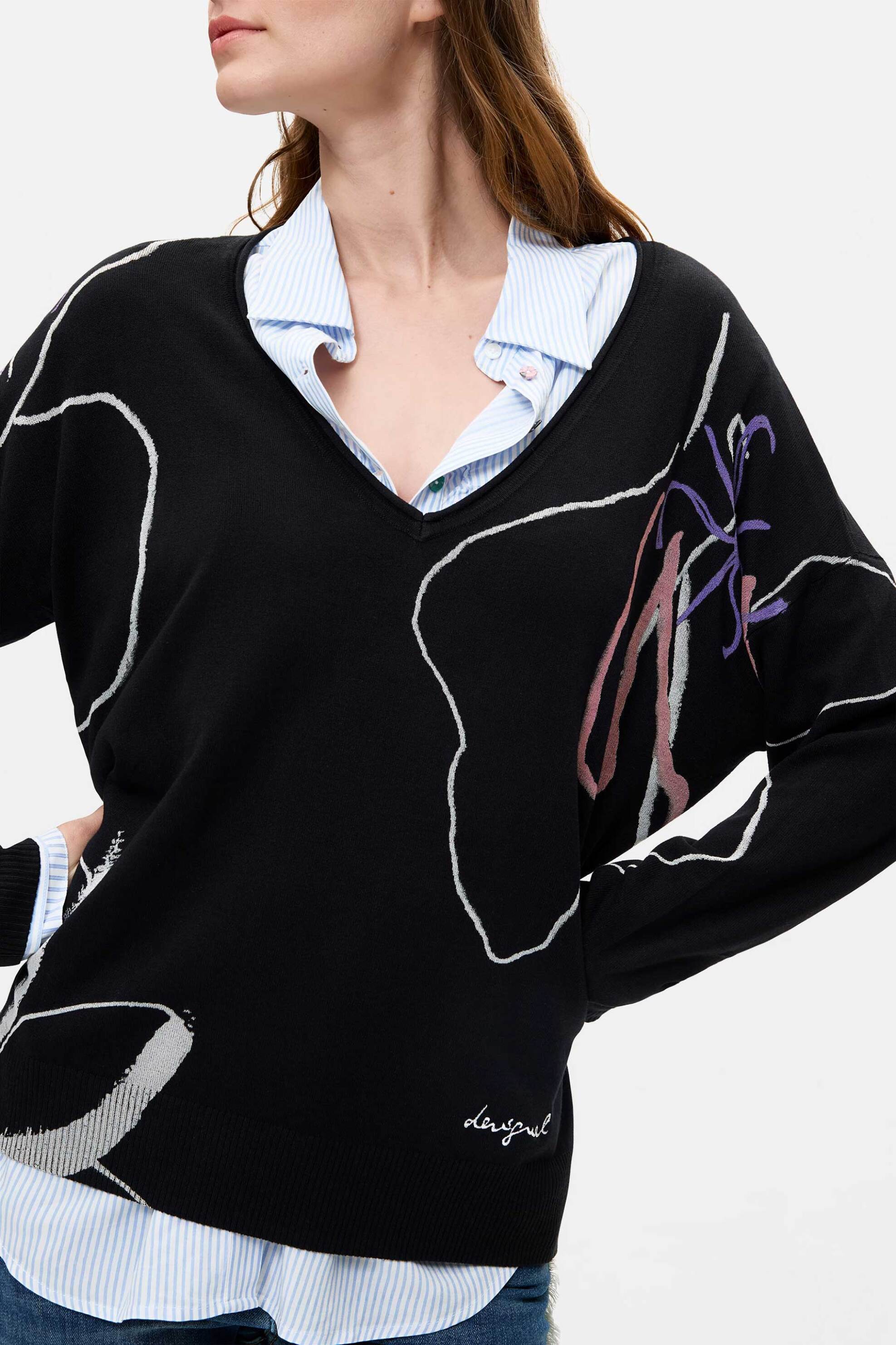 Desigual γυναικεία πλεκτή μπλούζα 