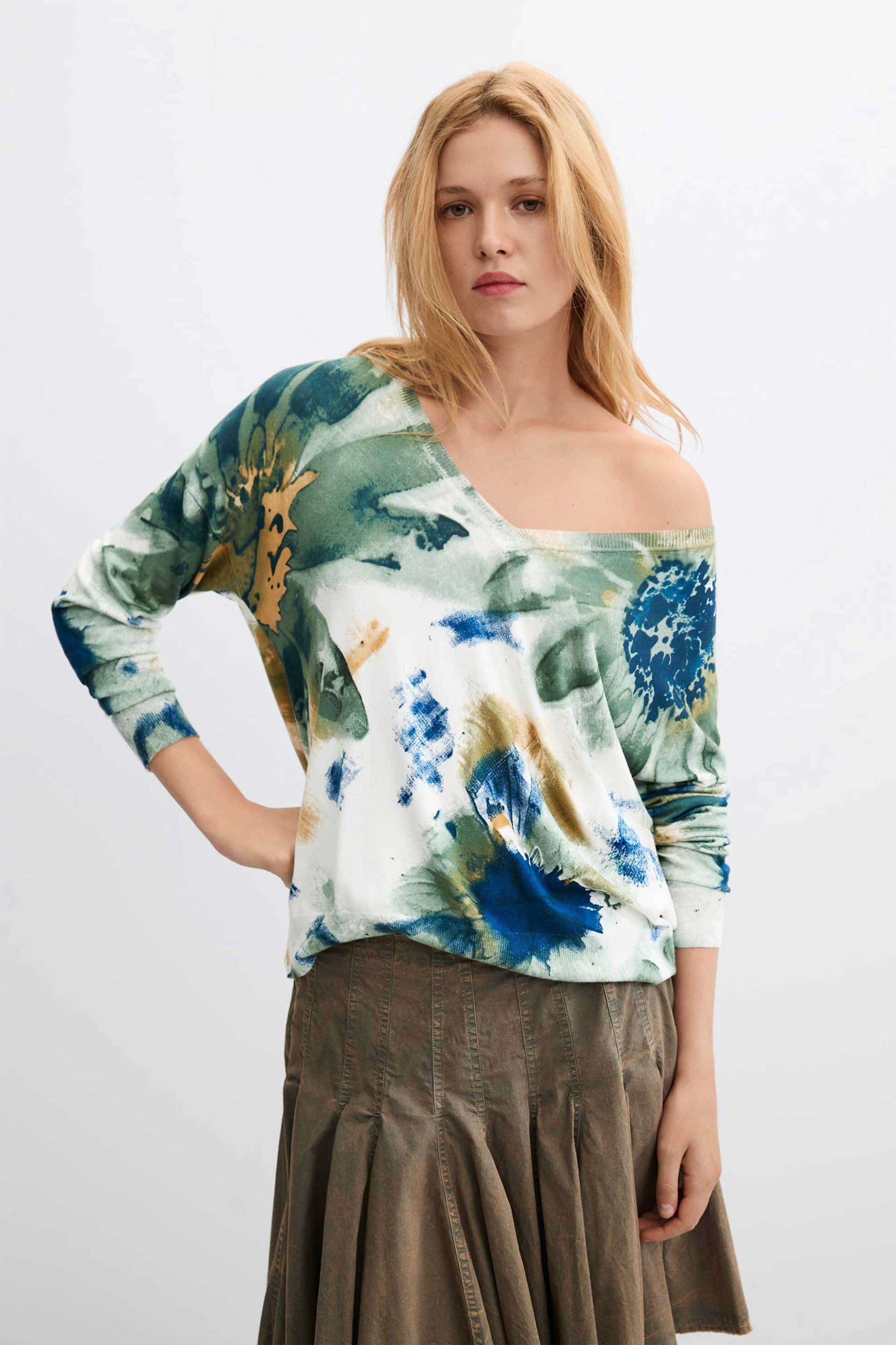 Desigual γυναικεία πλεκτή μπλούζα 