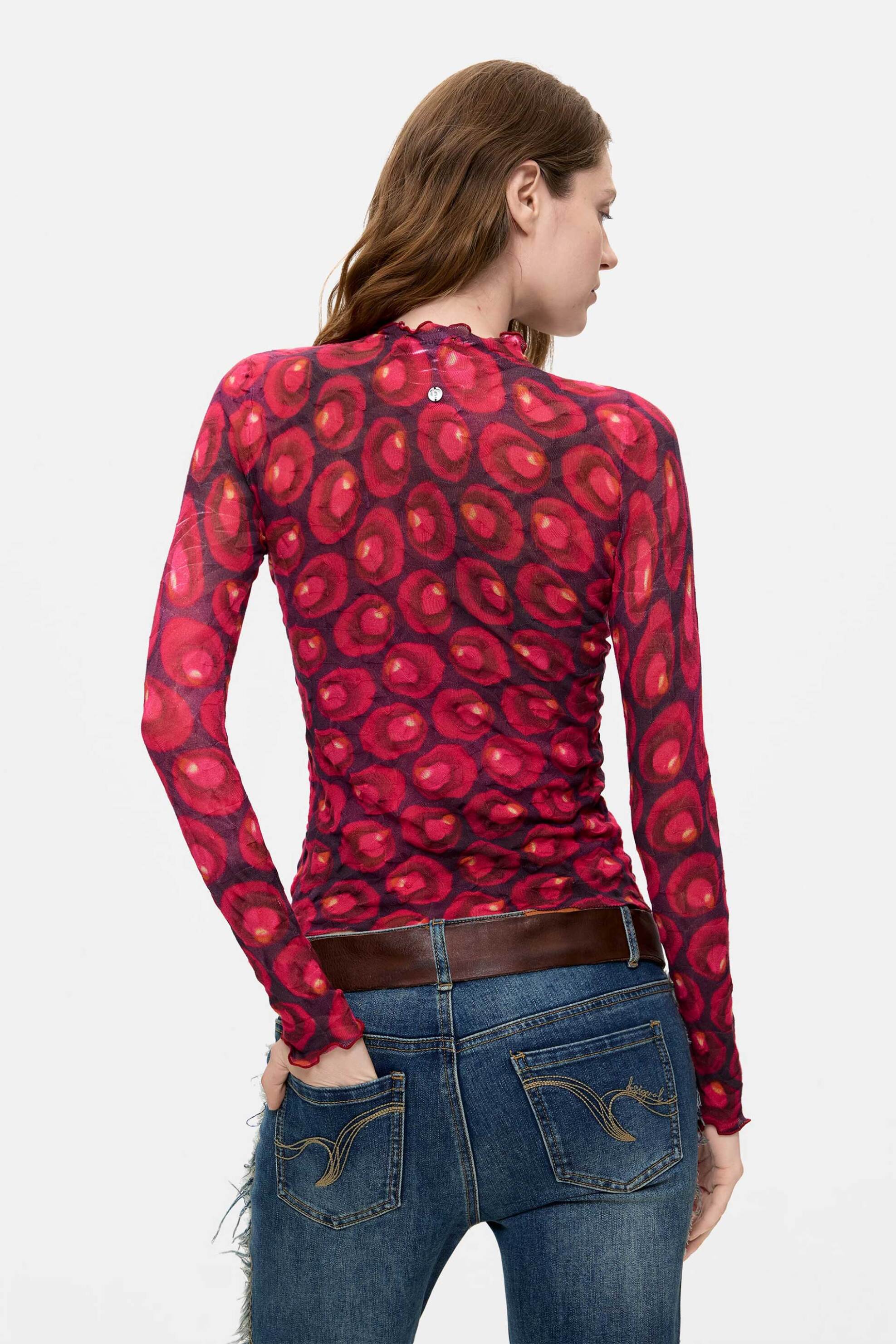 DESIGUAL Desigual γυναικεία μπλούζα με print "Lucca" - 26WWJF45 Κόκκινο - 4
