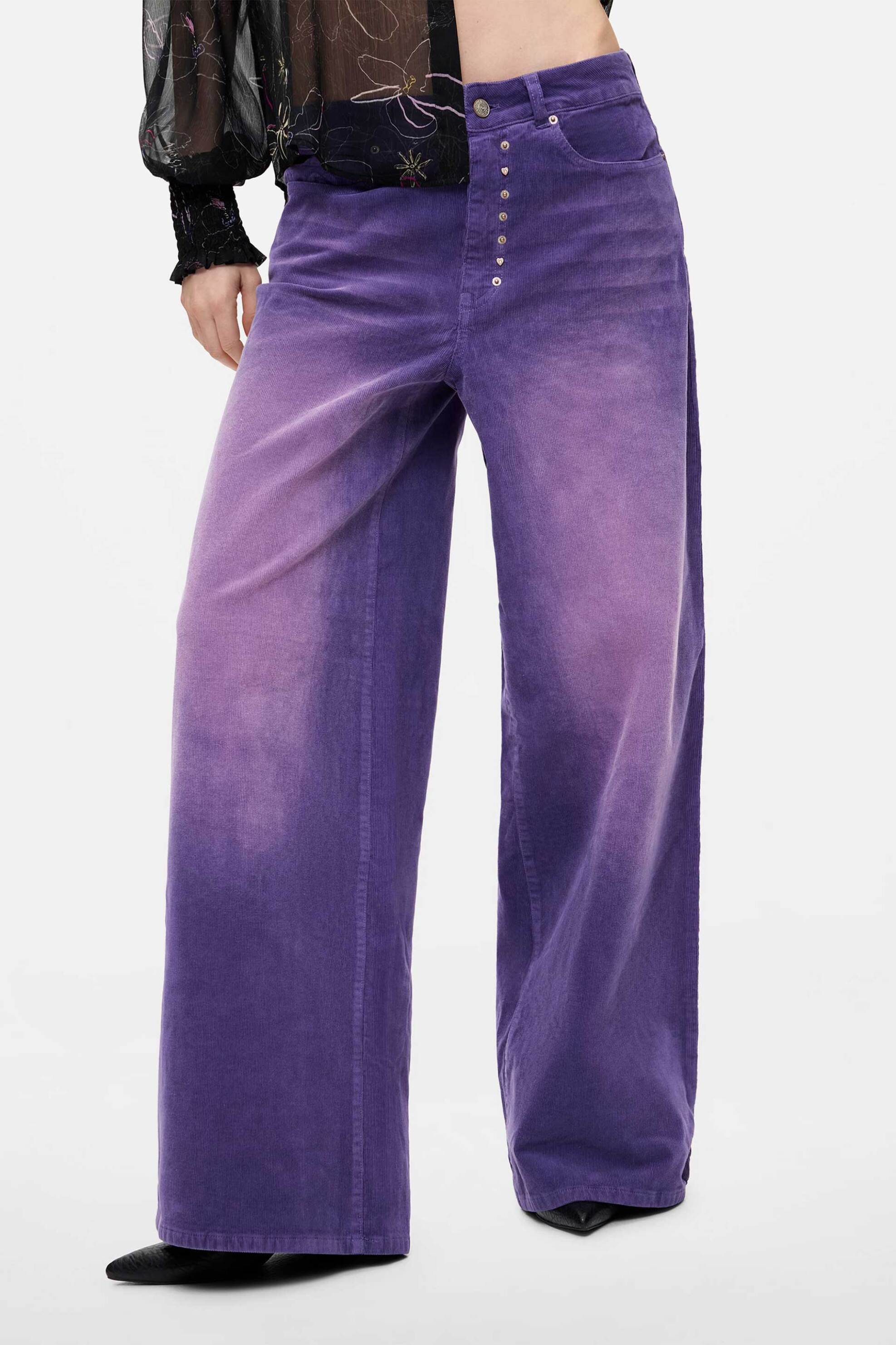 Desigual γυναικείο παντελόνι κοτλέ Wide Leg 