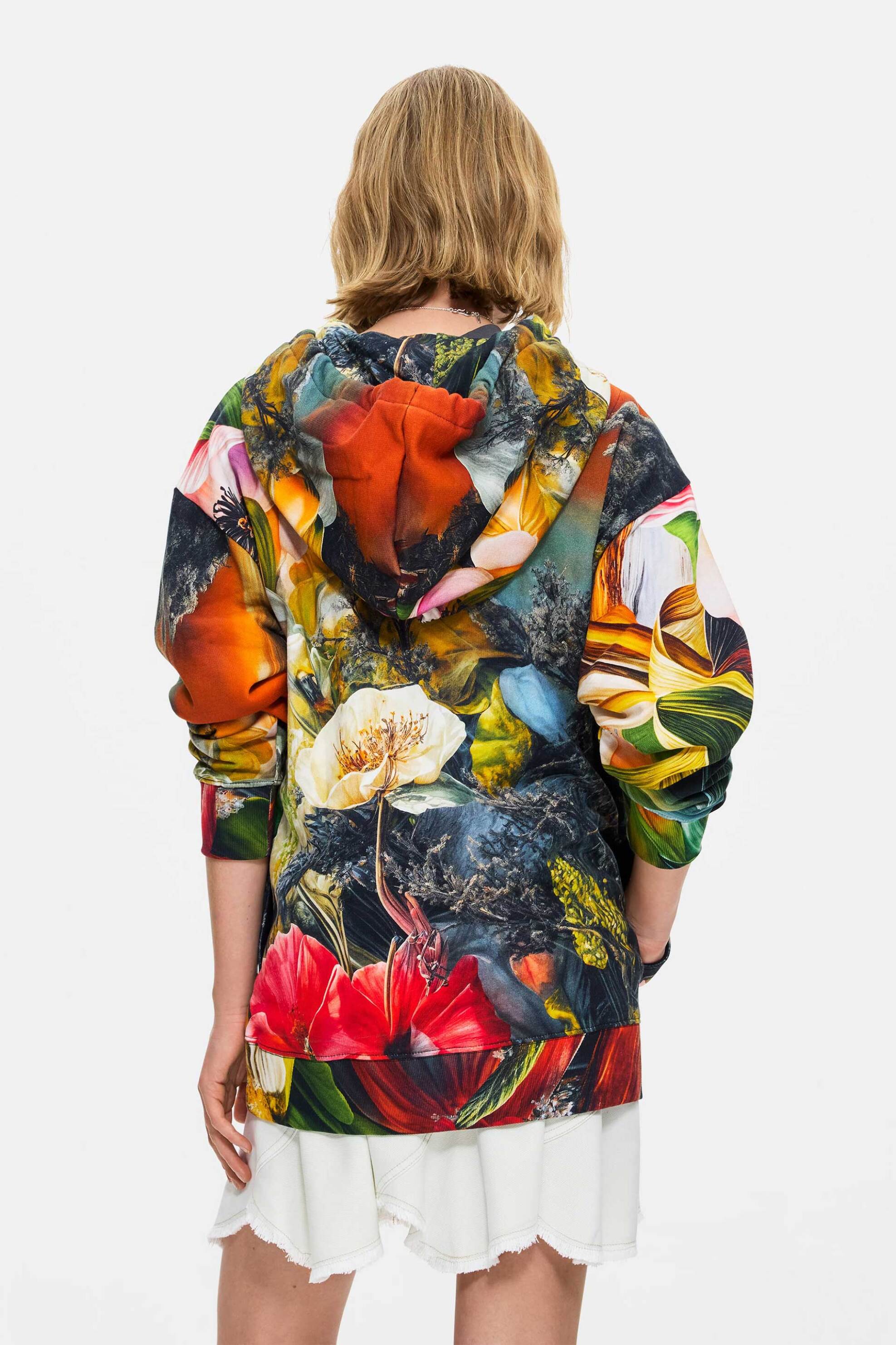 DESIGUAL Desigual γυναικεία ζακέτα φούτερ με εμπριμέ print "Tessa" - 26WWSK05 Πολύχρωμο - 4