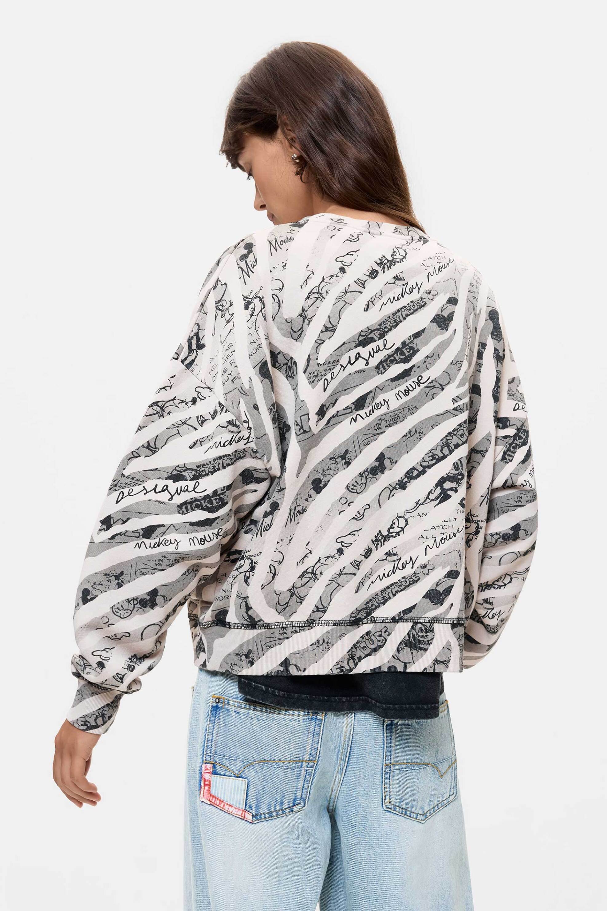 DESIGUAL Desigual γυναικεία μπλούζα φούτερ "Mickey" - 26WWSK10 Γκρι - 4