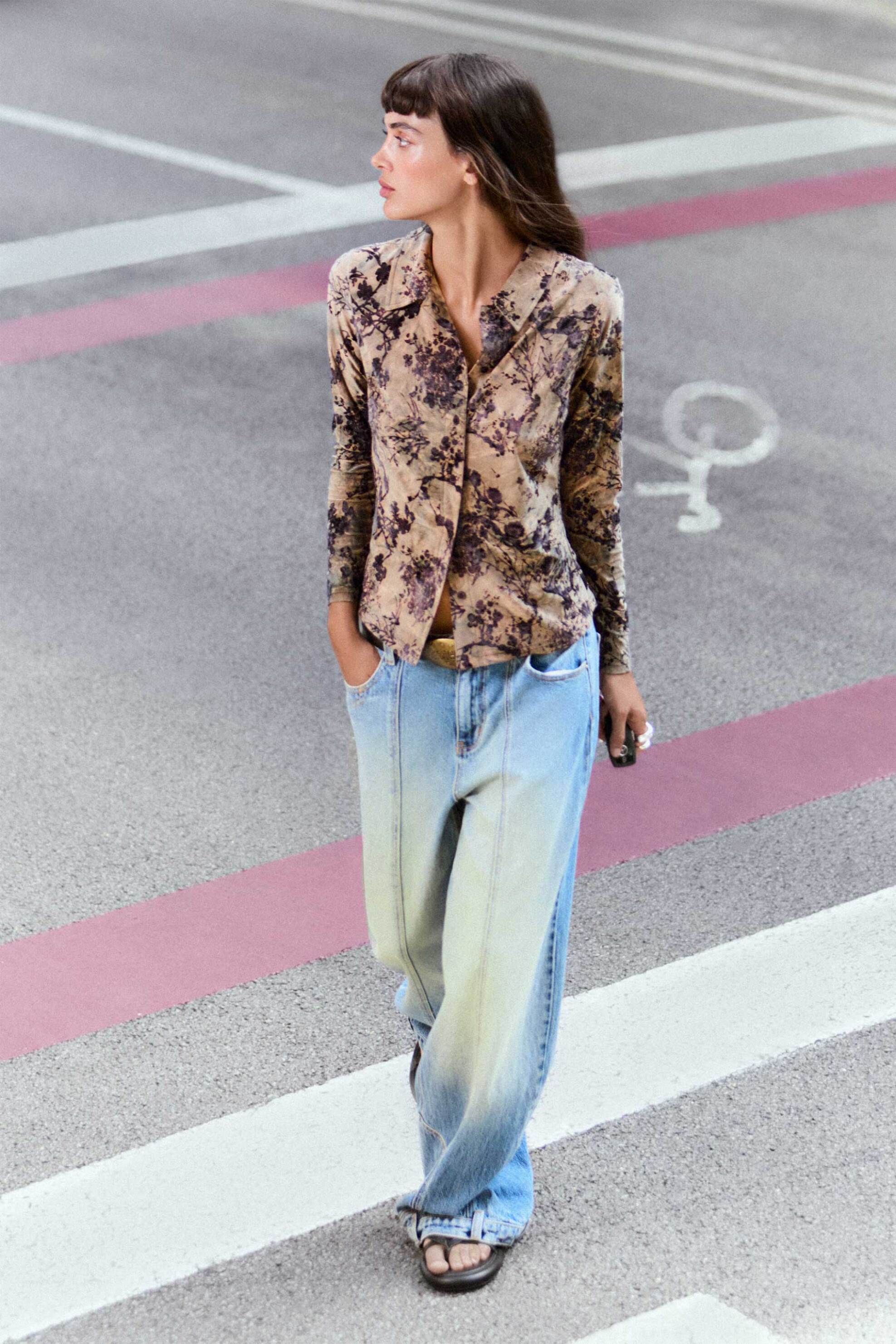 Desigual γυναικείο πουκάμισο με floral σχέδιο 