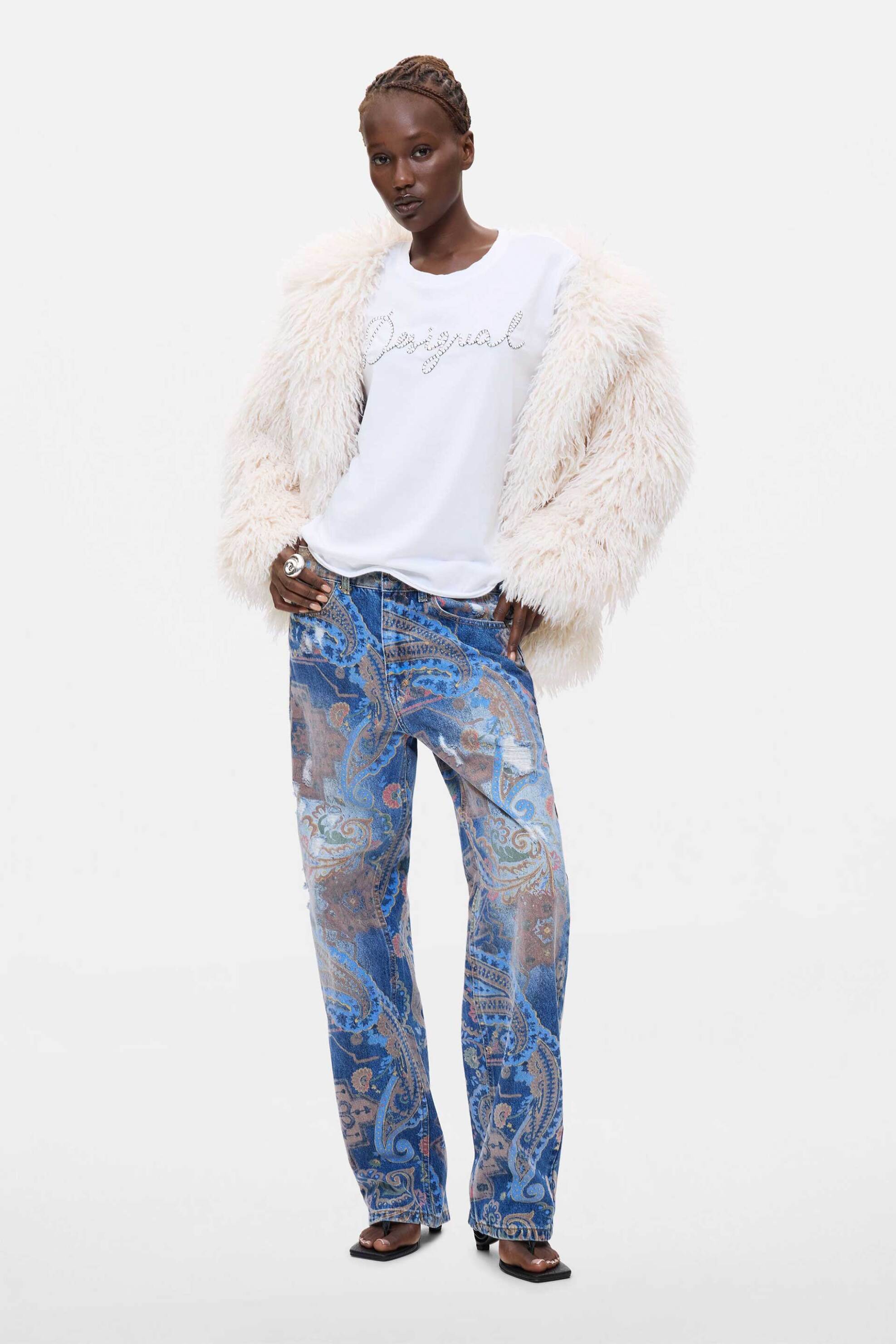 DESIGUAL Desigual γυναικείο T-shirt "Neena" - 26WWTK39 Λευκό - 3