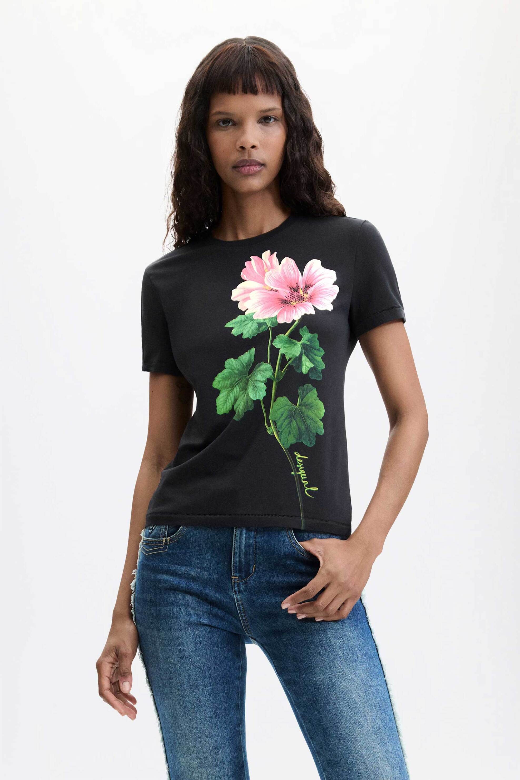 Desigual γυναικείο T-shirt με floral print 