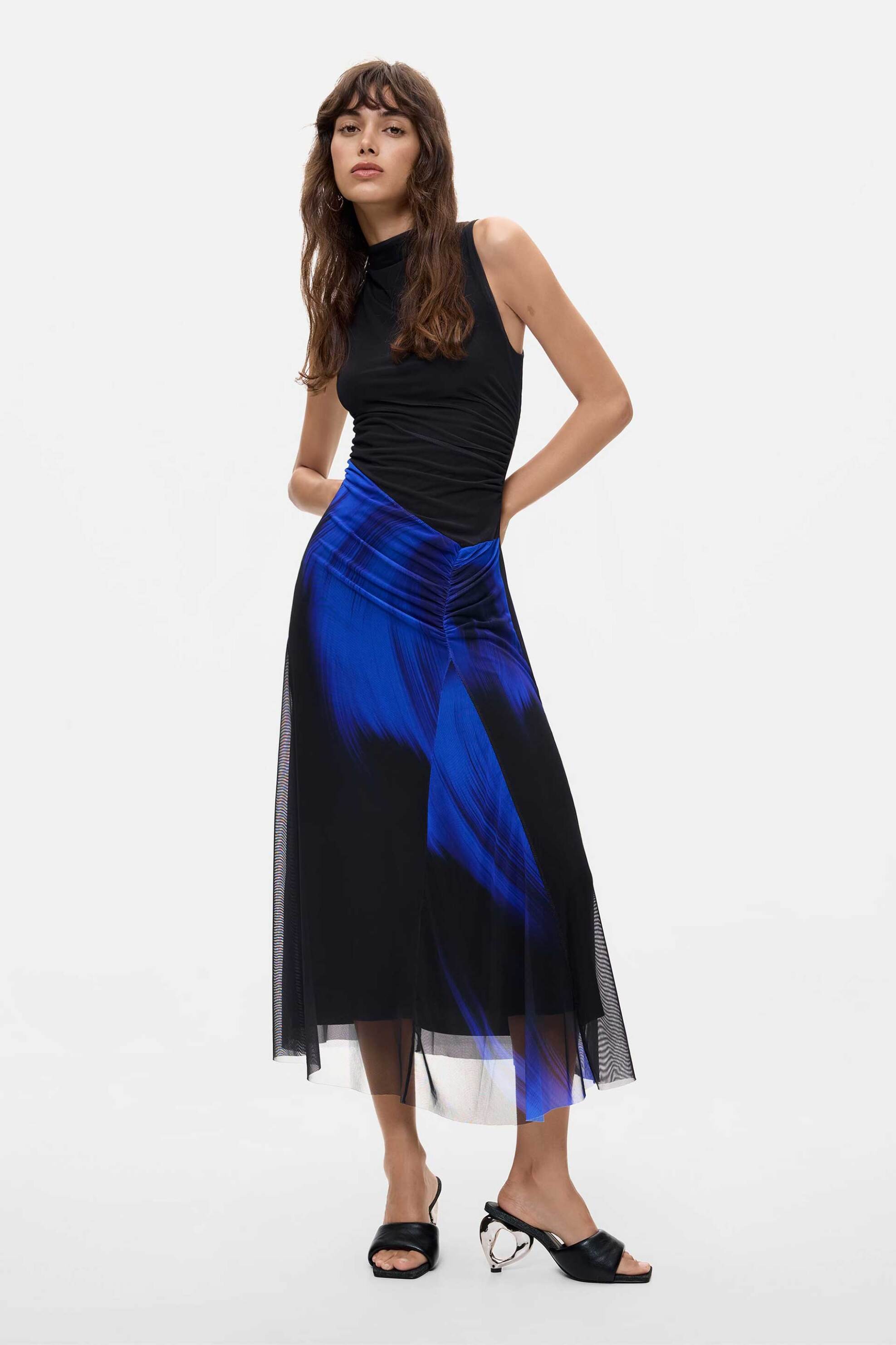 Desigual γυναικείο midi φόρεμα εμπριμέ 