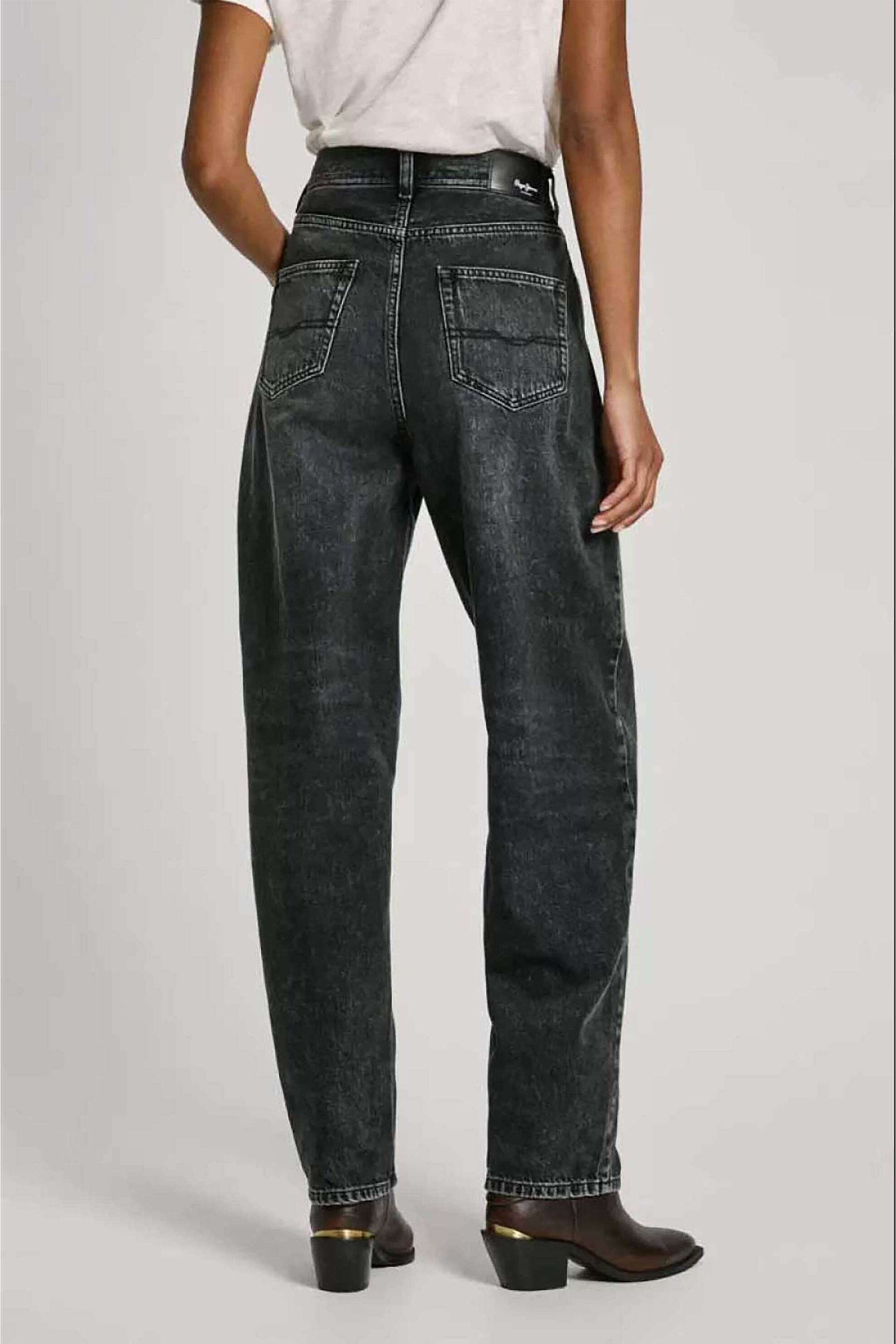 Pepe Jeans γυναικείο ψηλόμεσο τζιν παντελόνι πεντάτσεπο Barrel Fit - PL204739XH70 Μαύρο φωτογραφία