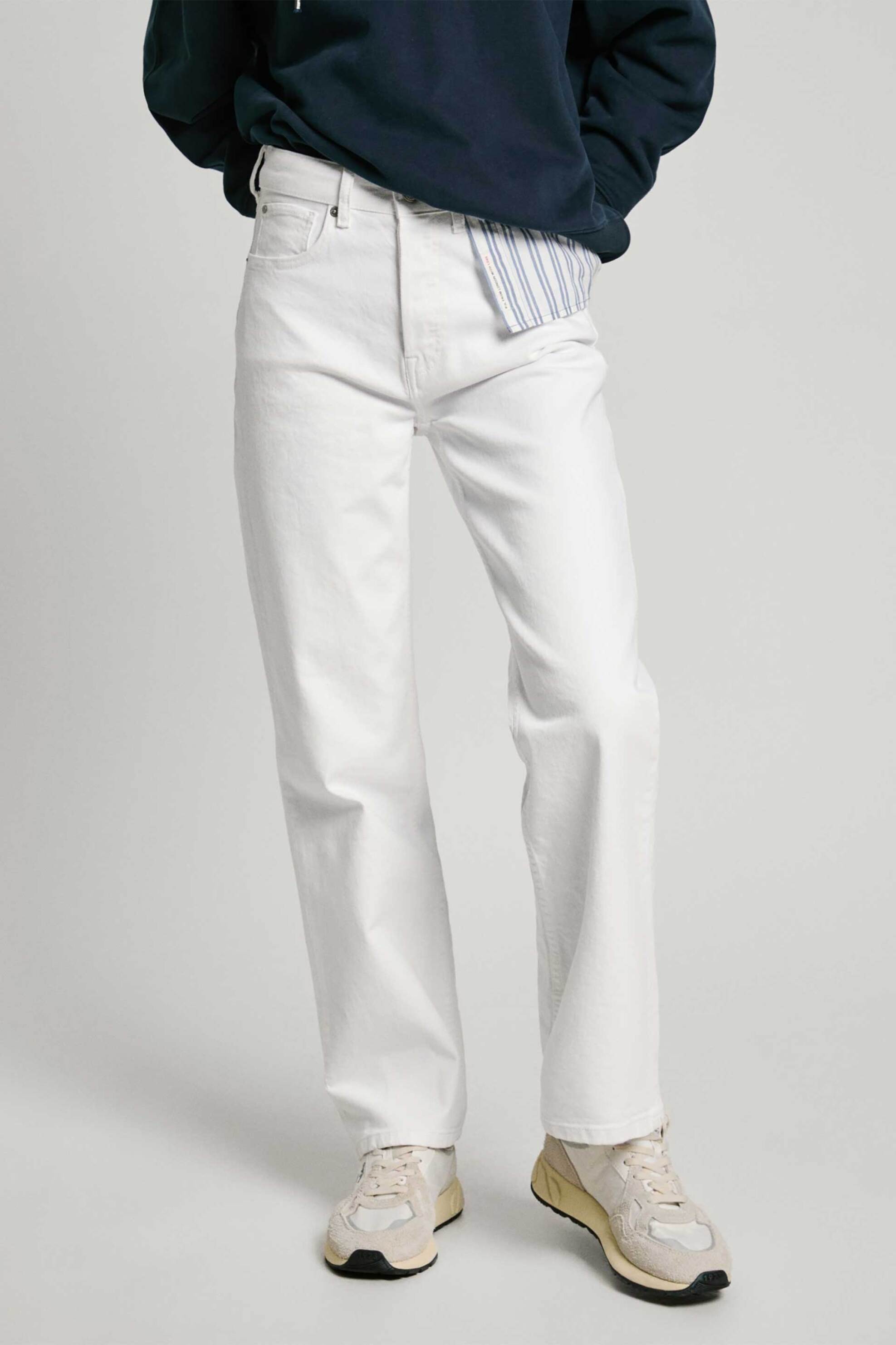 Pepe Jeans γυναικείο τζιν παντελόνι πεντάτσεπο Straight Fit "Robyn" (L30) - PL204901TC50 Λευκό φωτογραφία