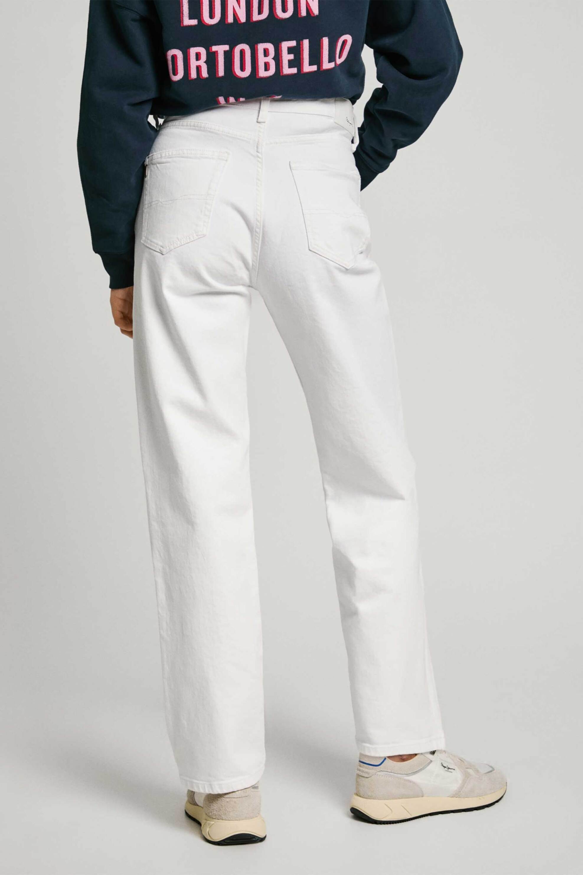 PEPE JEANS Pepe Jeans γυναικείο τζιν παντελόνι πεντάτσεπο Straight Fit "Robyn" (L30) - PL204901TC50 Λευκό - 3