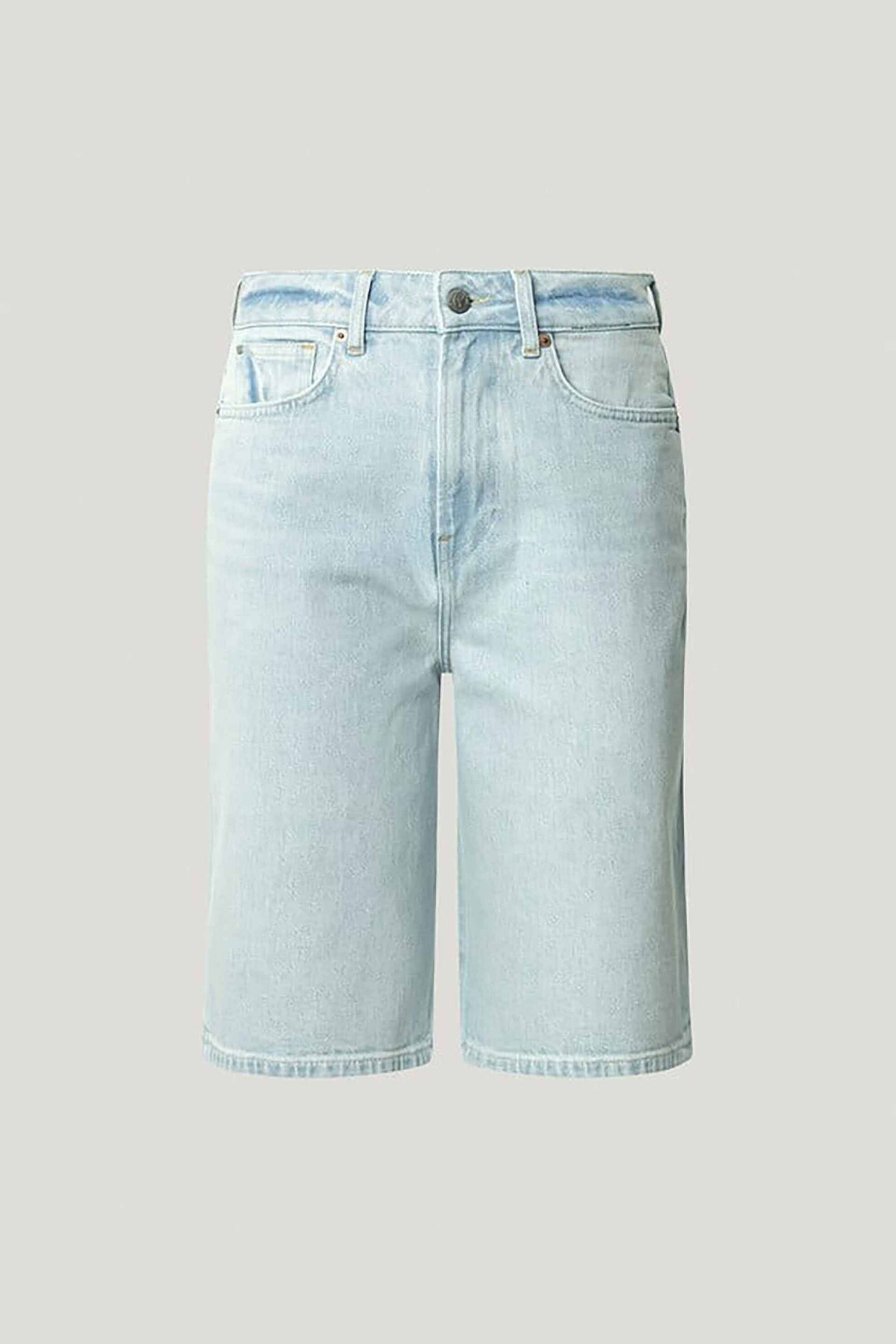 Pepe Jeans Γυναικεία Denim Βερμούδα Wide Fit Breeze - Pl801176 Μπλε