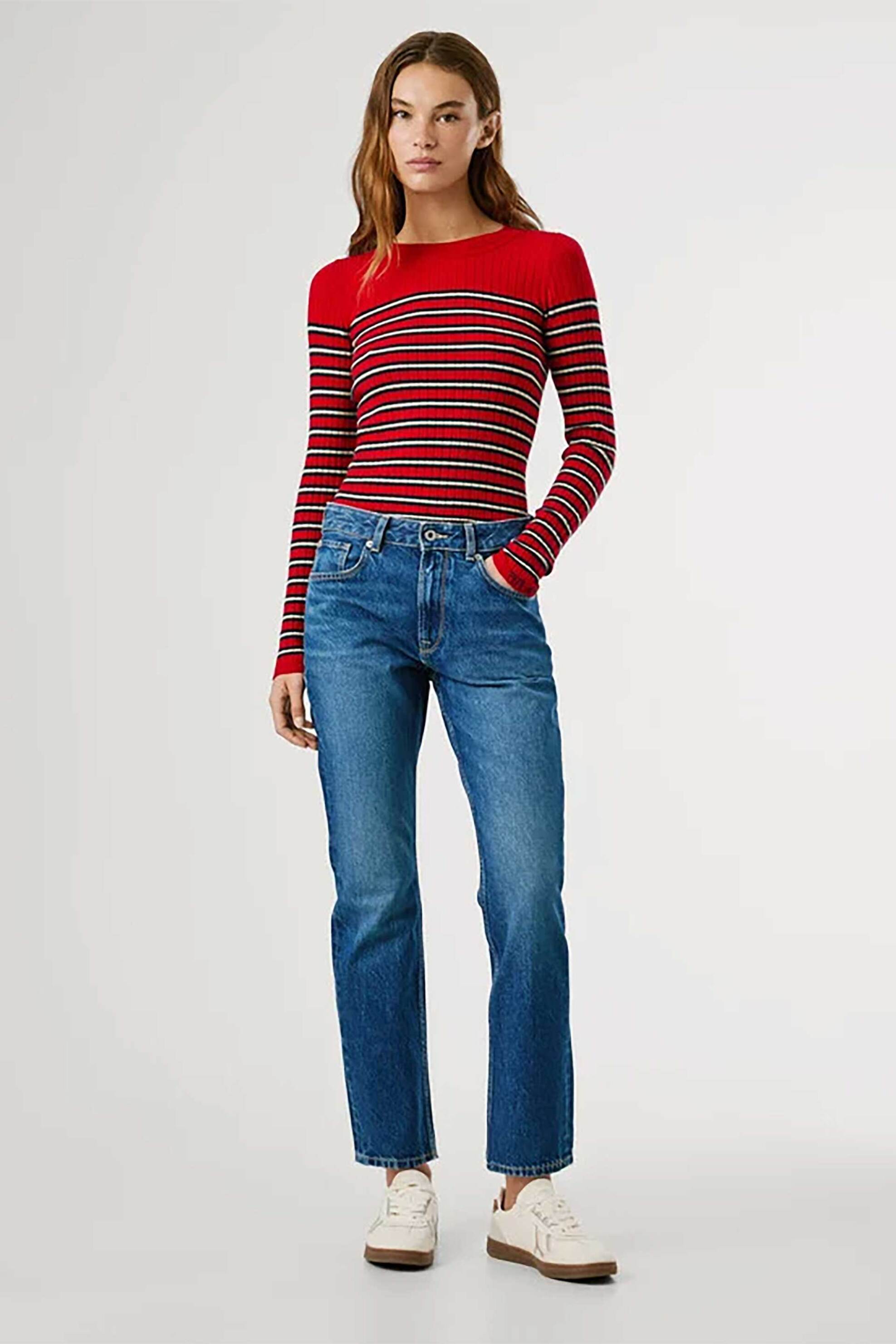 Pepe Jeans γυναικείο τζιν παντελόνι mid-rise Straight Fit "Mary" - PL2047305AA0 Μπλε