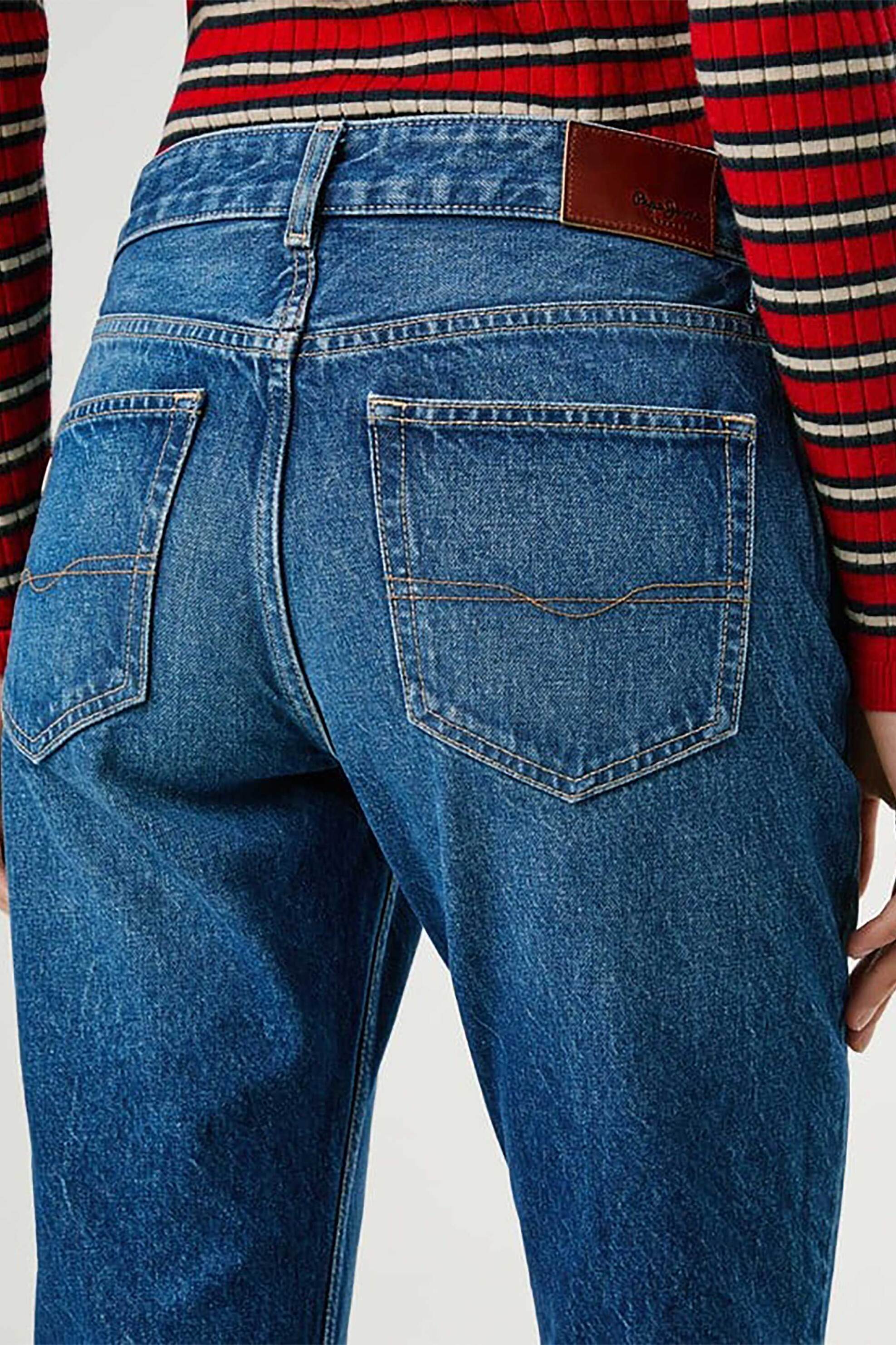 PEPE JEANS Pepe Jeans γυναικείο τζιν παντελόνι mid-rise Straight Fit "Mary" - PL2047305AA0 Μπλε - 4