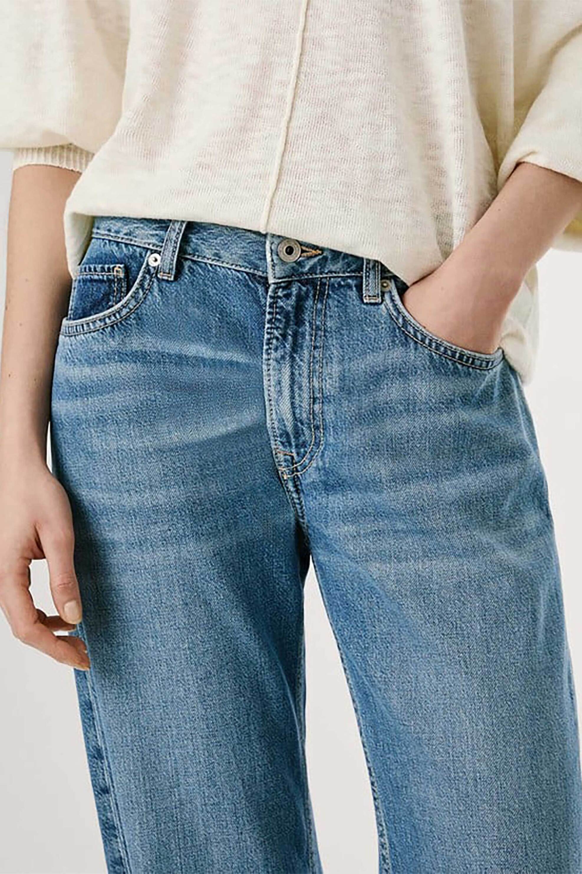 PEPE JEANS Pepe Jeans γυναικείο τζιν παντελόνι low-rise Flare Fit "Nicky" - PL2049023V02 Μπλε - 4