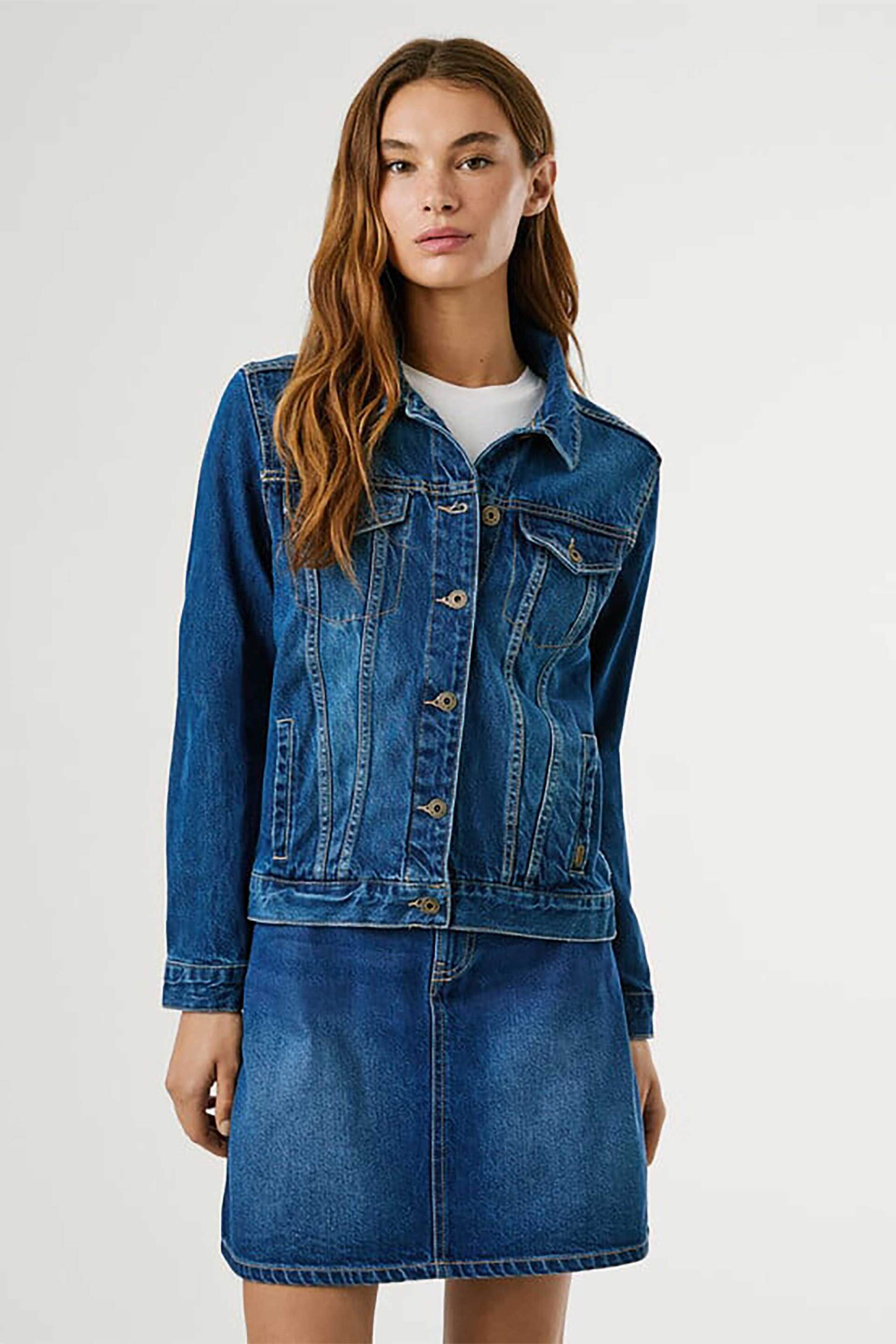 PEPE JEANS Pepe Jeans γυναικείο denim jacket Regular fit - PL4024324A0 Μπλε