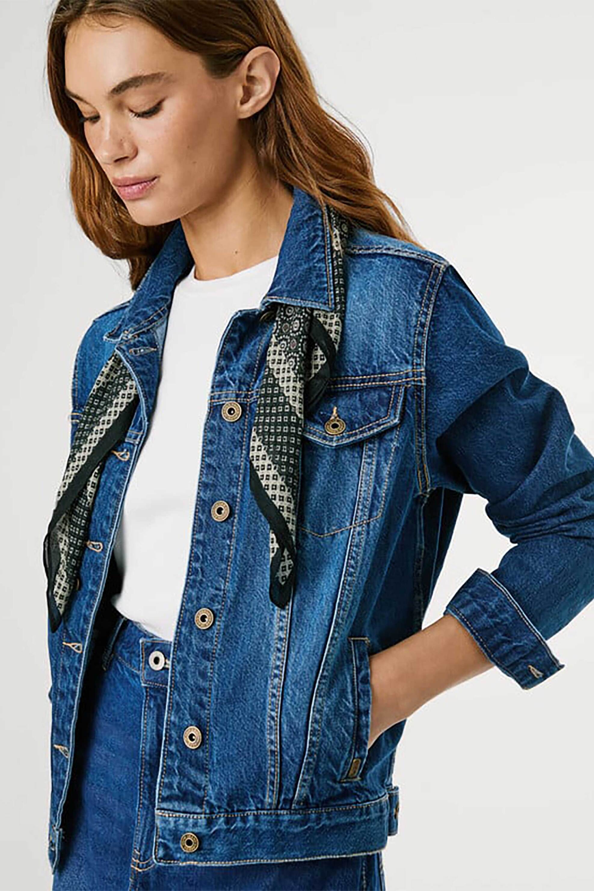 Pepe Jeans γυναικείο denim jacket Regular fit - PL4024324A0 Μπλε φωτογραφία