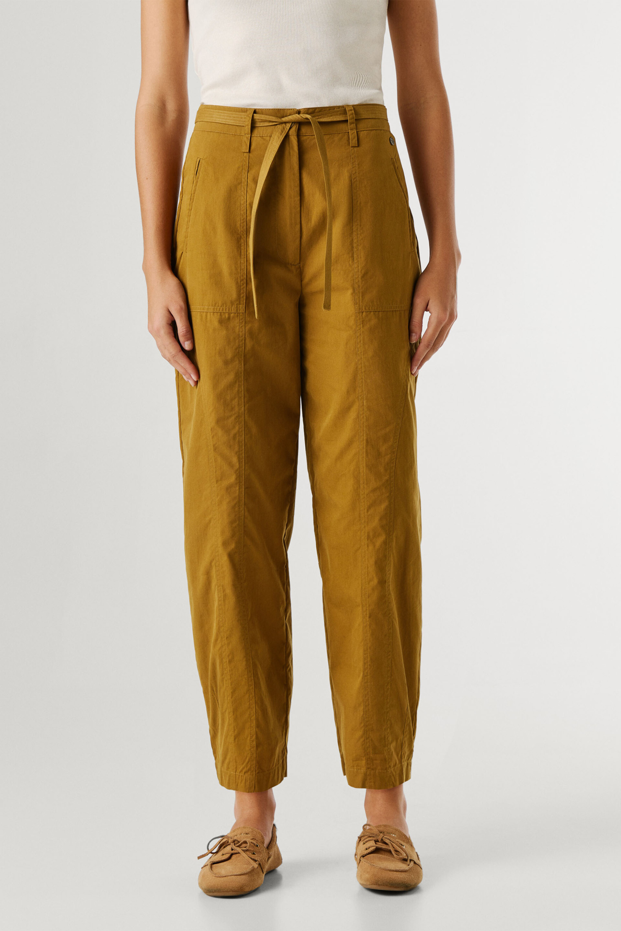 PEPE JEANS Pepe Jeans γυναικείο παντελόνι Straight Fit "Alice" - PL2100076 Καμηλό - 2