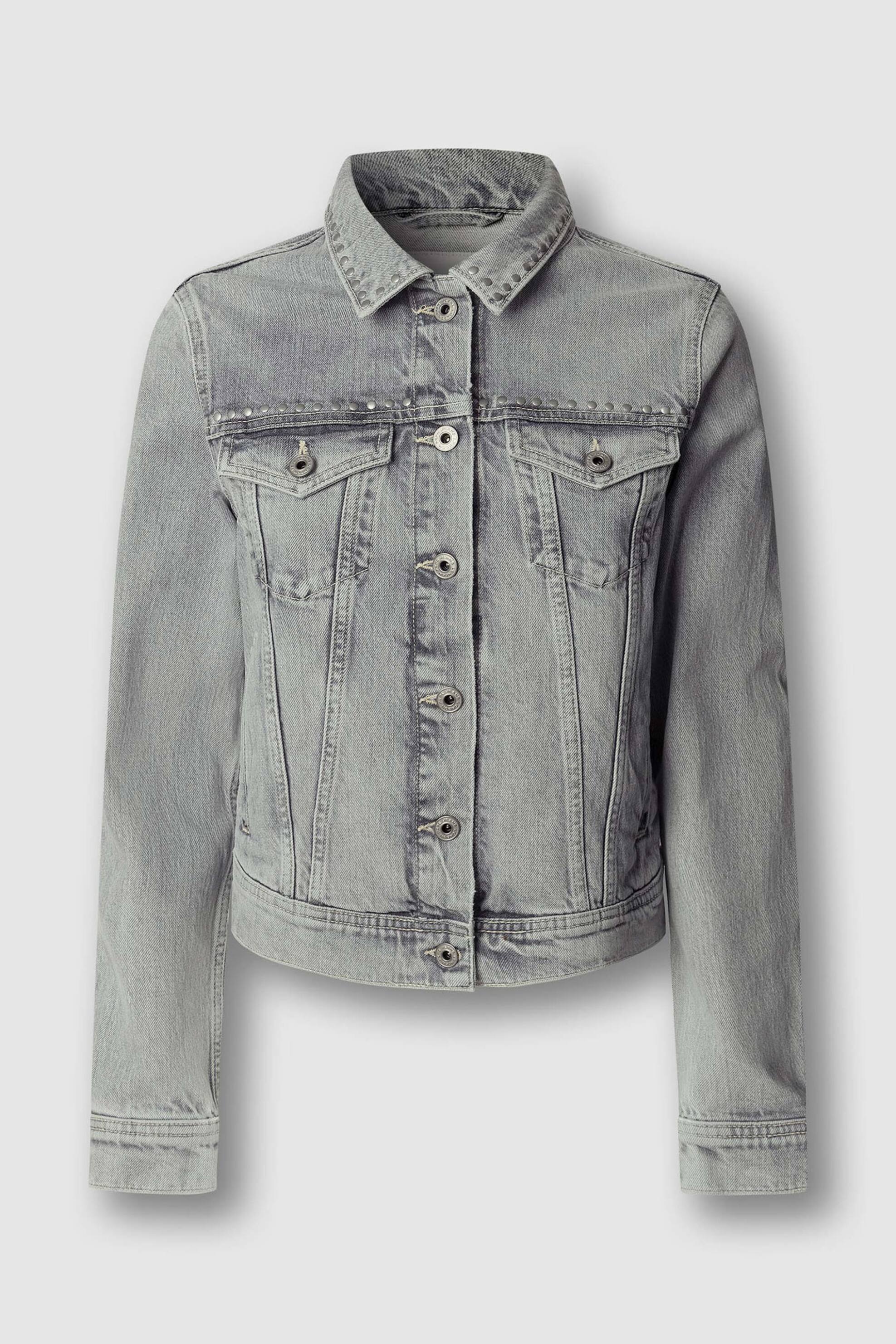Pepe Jeans γυναικείο denim jacket Slim Fit "Seasonals" - PL40243048VA Γκρι