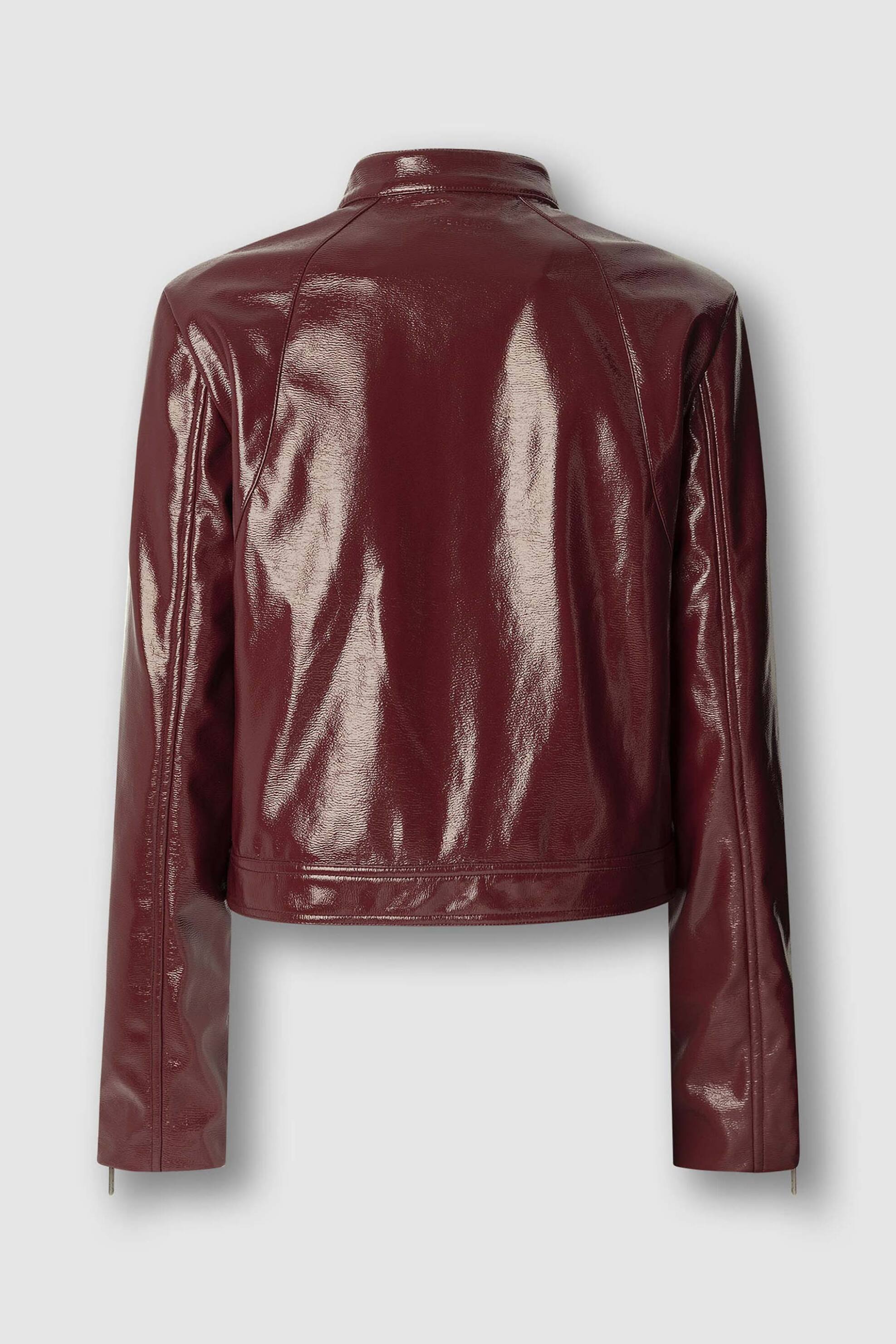 Pepe Jeans Γυναικείο Jacket με Γυαλιστερή Όψη Ruby - Pl4024405 Μπορντό