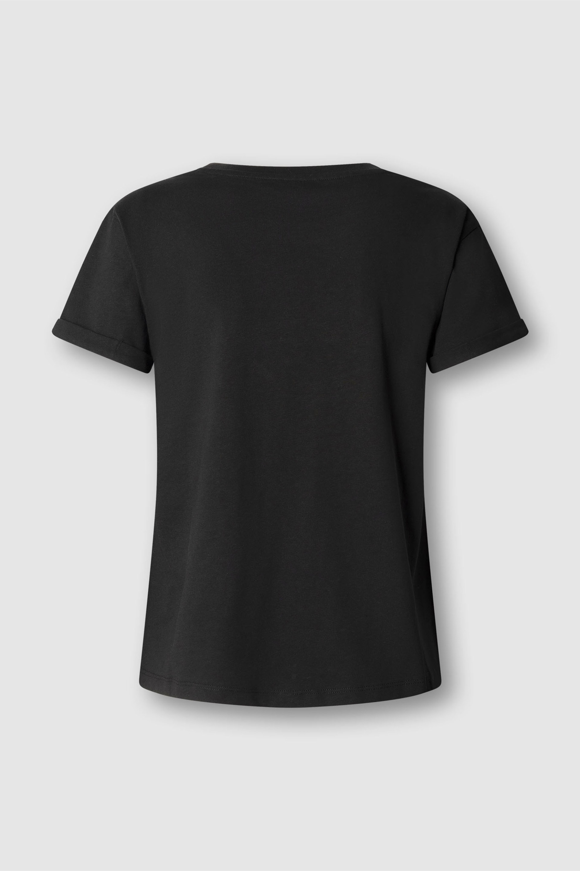 Pepe Jeans Γυναικείο T-Shirt με Logo Print Και Στρας Nadda - Pl5000142 Μαύρο
