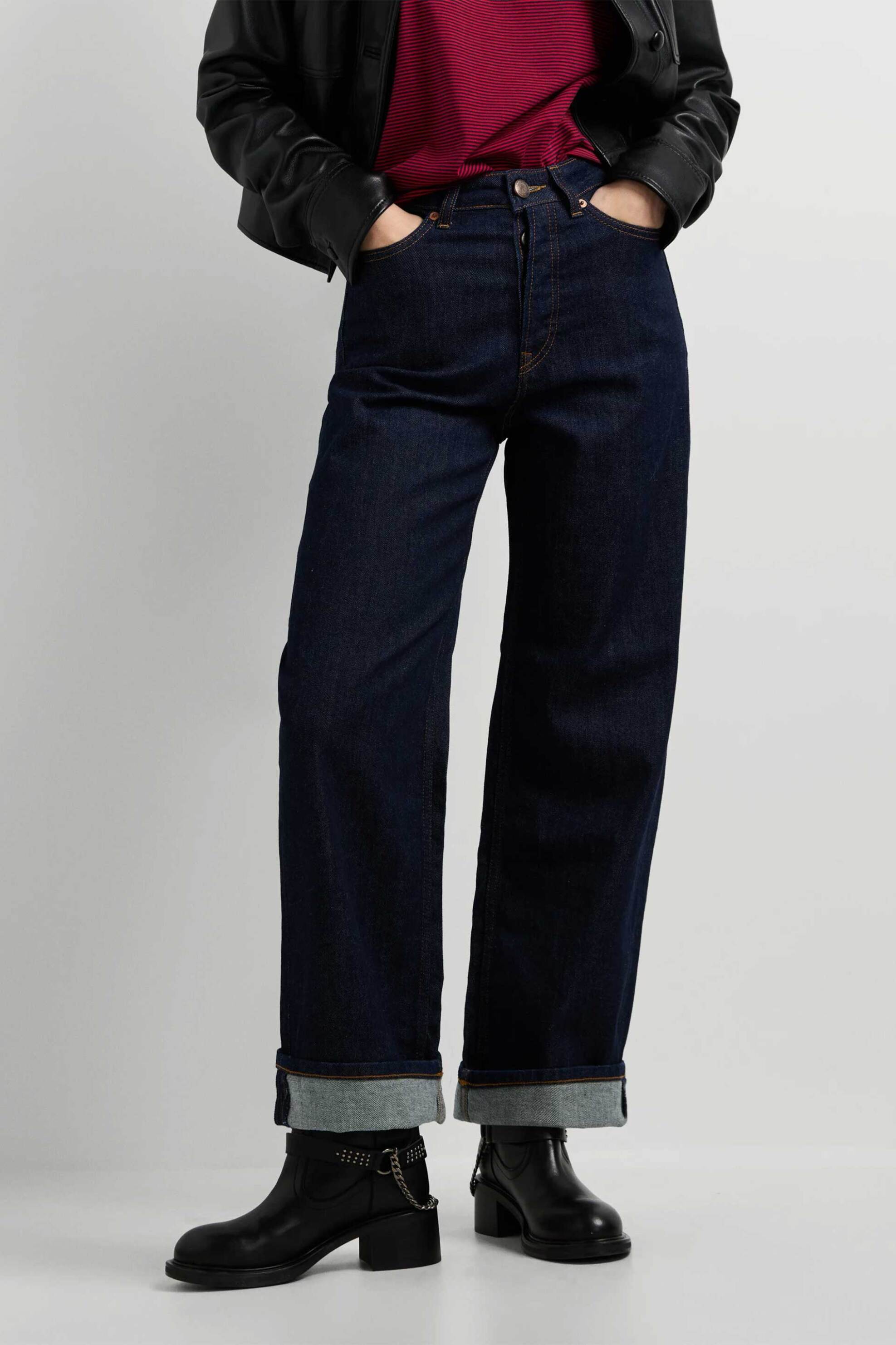 Pepe Jeans γυναικείο ψηλόμεσο τζιν παντελόνι πεντάτσεπο Straight Fit 