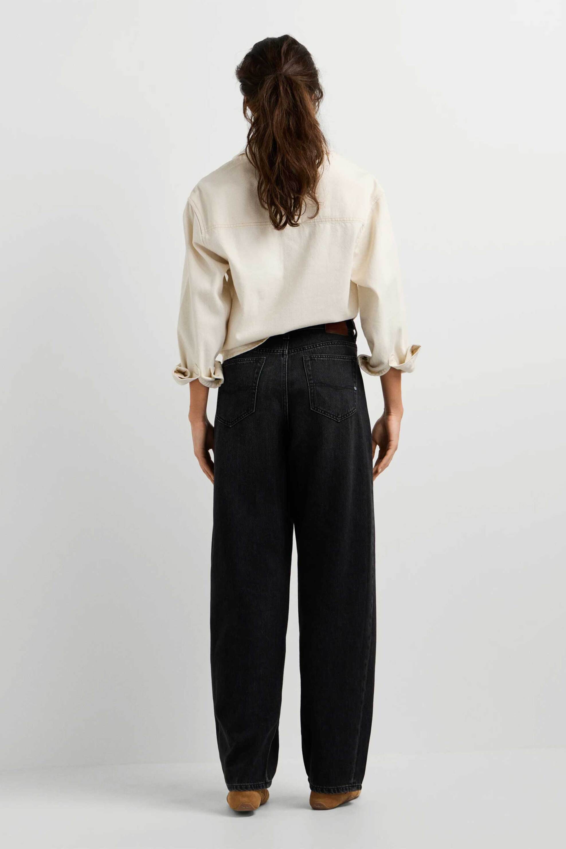 PEPE JEANS Pepe Jeans γυναικείο τζιν παντελόνι πεντάτσεπο Loose Tapered Fit "Bow" - PL20510762 Μαύρο - 3