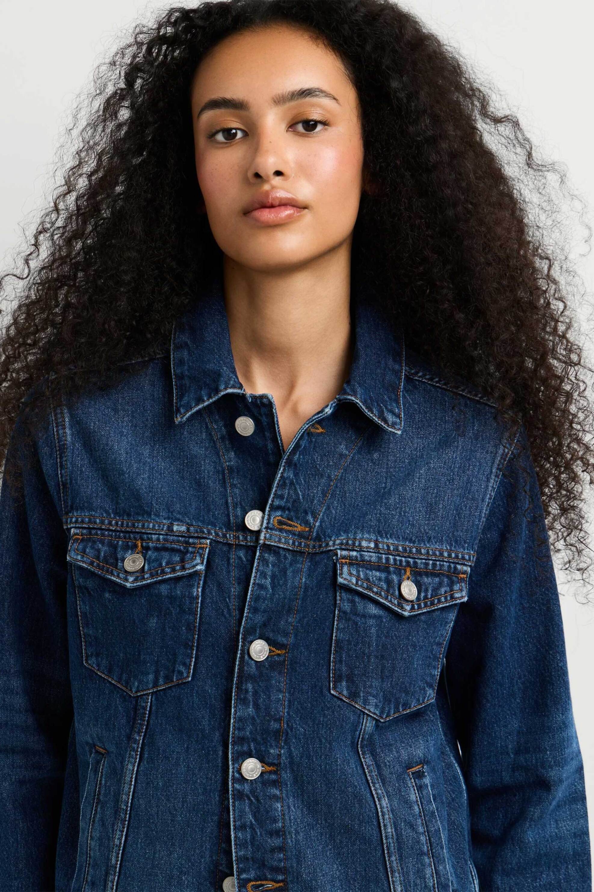 PEPE JEANS Pepe Jeans γυναικείο denim jacket Regular Fit "Crescent" - PL40244776FC Denim Blue Σκούρο - 2