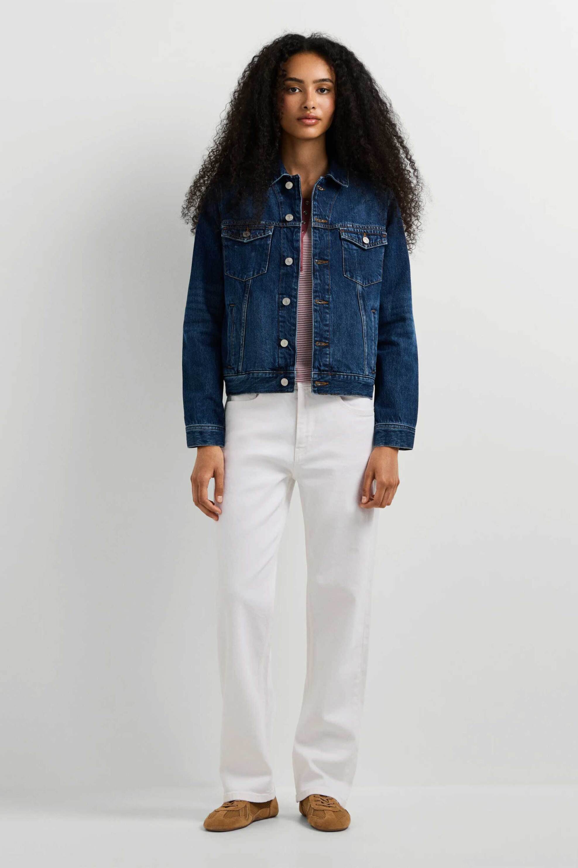 PEPE JEANS Pepe Jeans γυναικείο denim jacket Regular Fit "Crescent" - PL40244776FC Denim Blue Σκούρο - 3