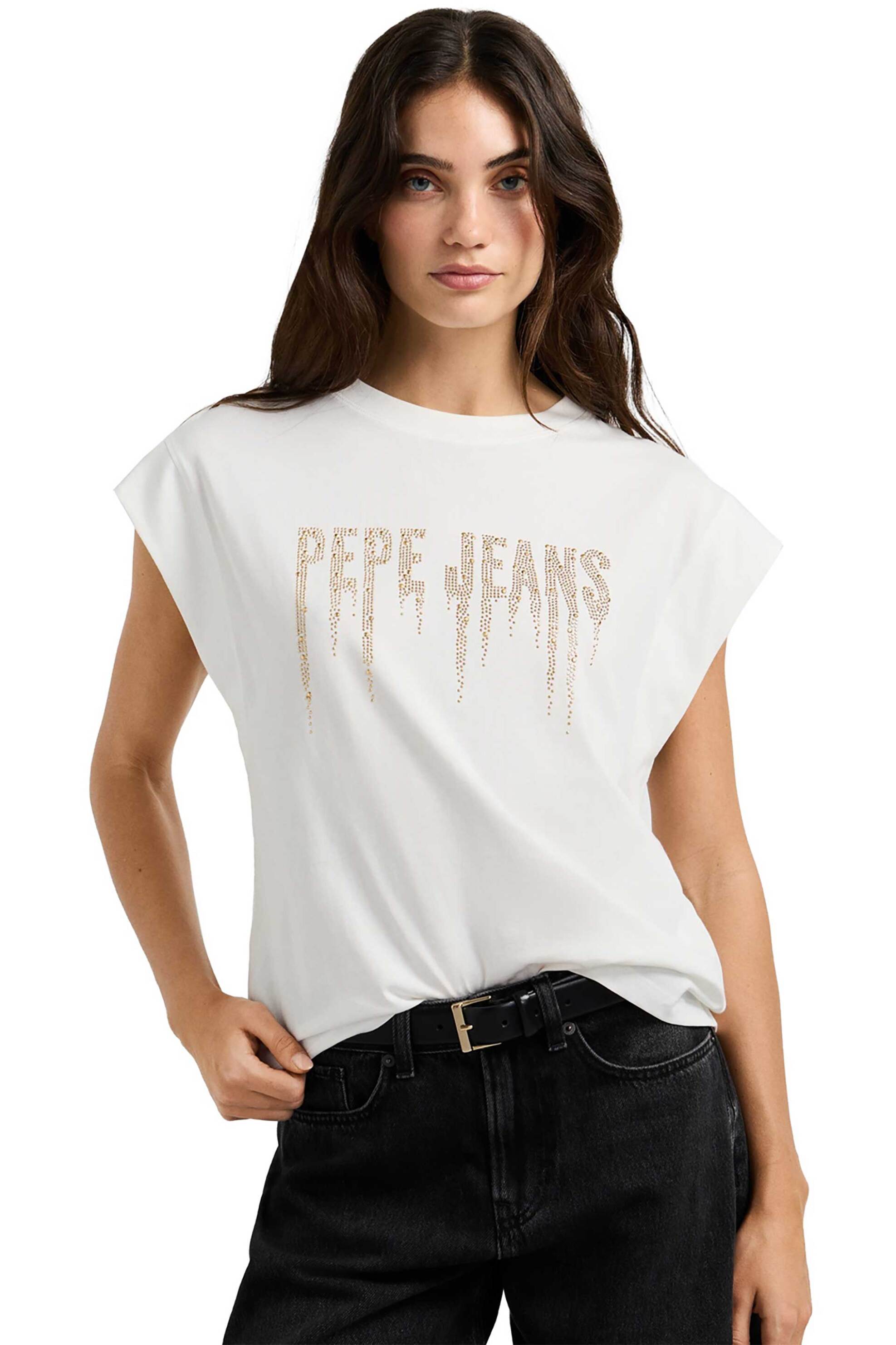 Pepe Jeans γυναικεία μπλούζα με λογότυπο από στρας 