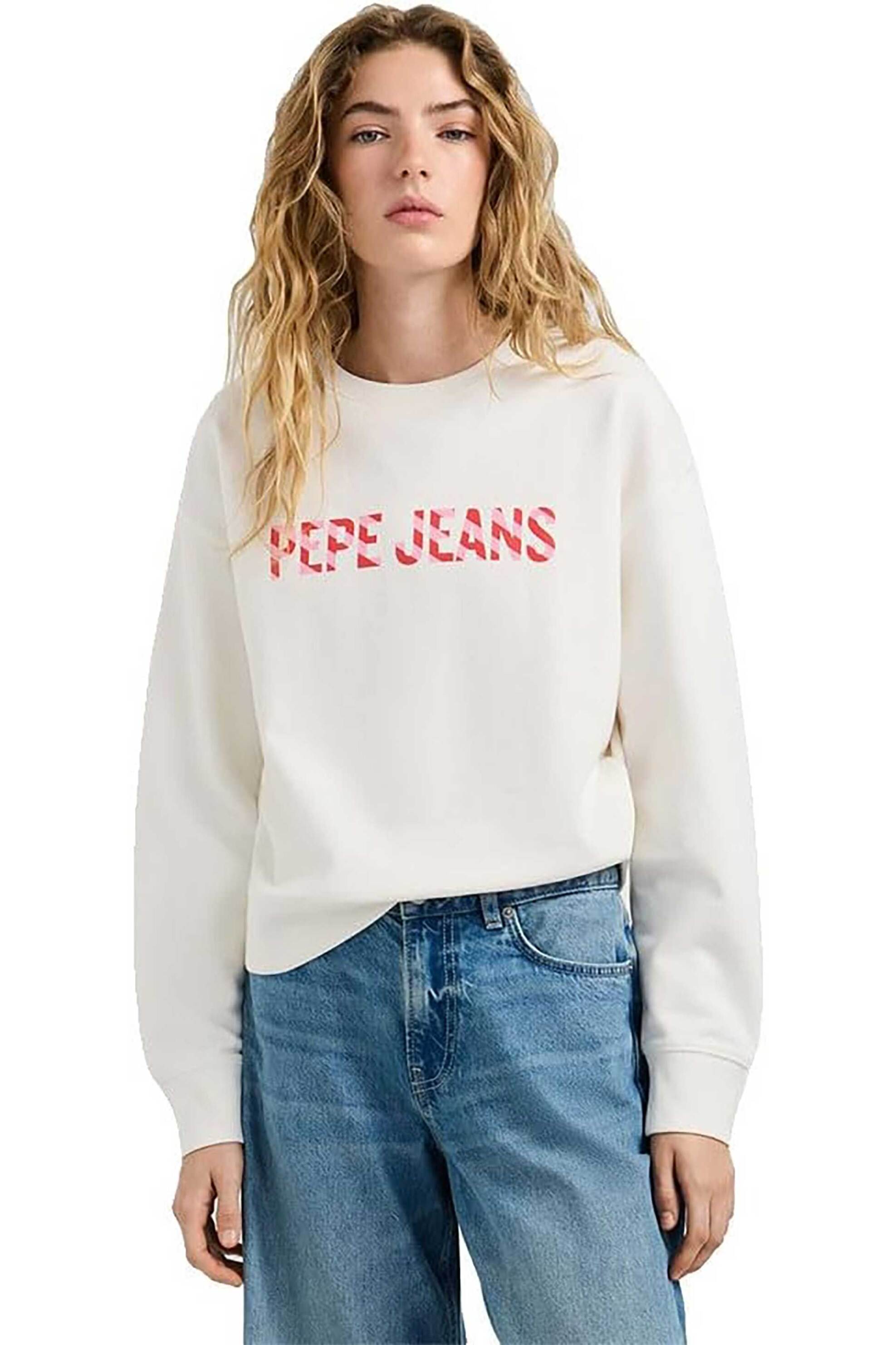 Pepe Jeans γυναικεία μπλούζα φούτερ με graphic logo Regular Fit 